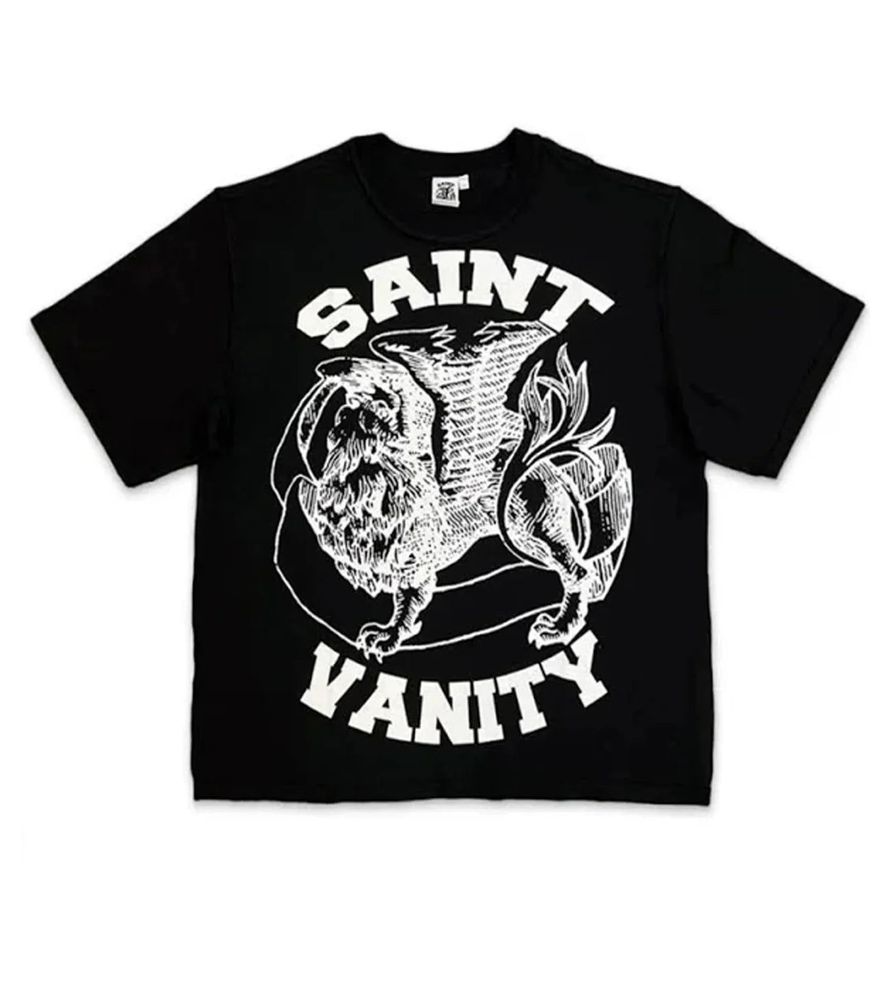 Saint Vanity Griffin T-Shirt Black White