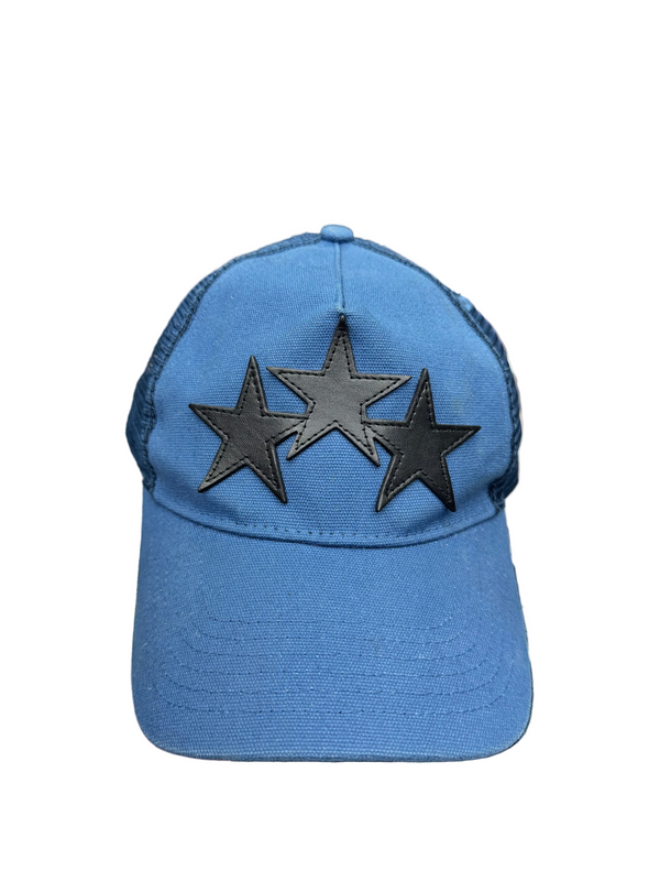 Amiri 3 Star Trucker Hat Blue