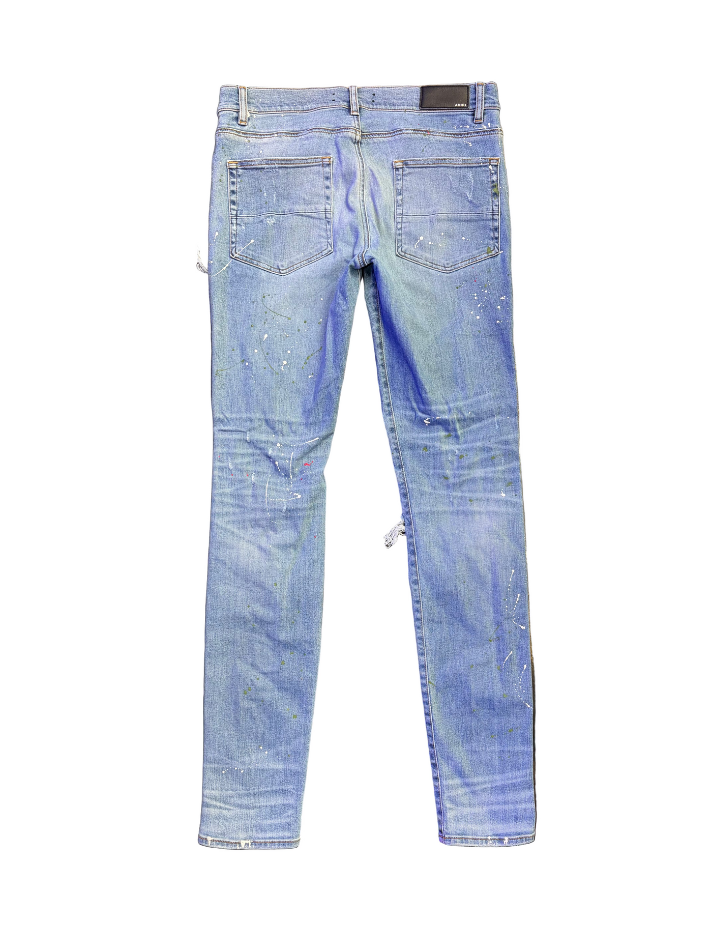 Amiri Rosebowl Art Patch Jeans Indigo