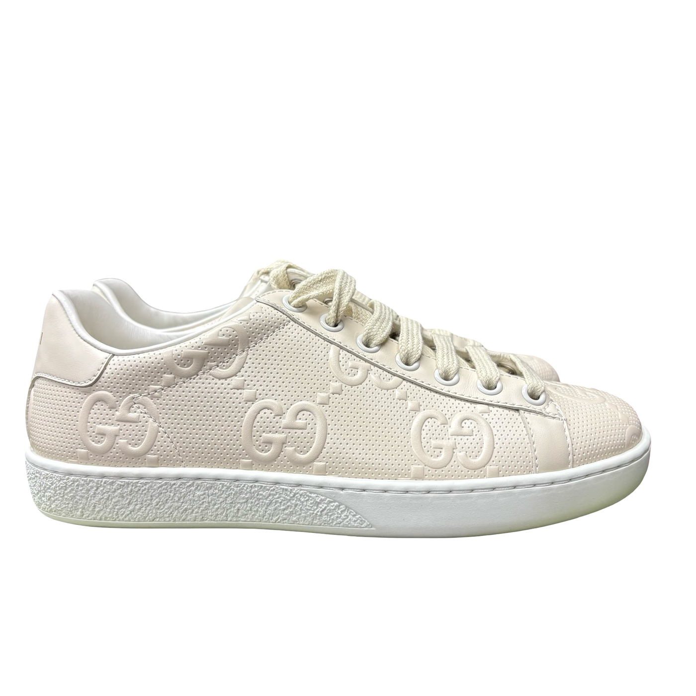 Gucci Ace 'GG Embossed' Sneakers Cream