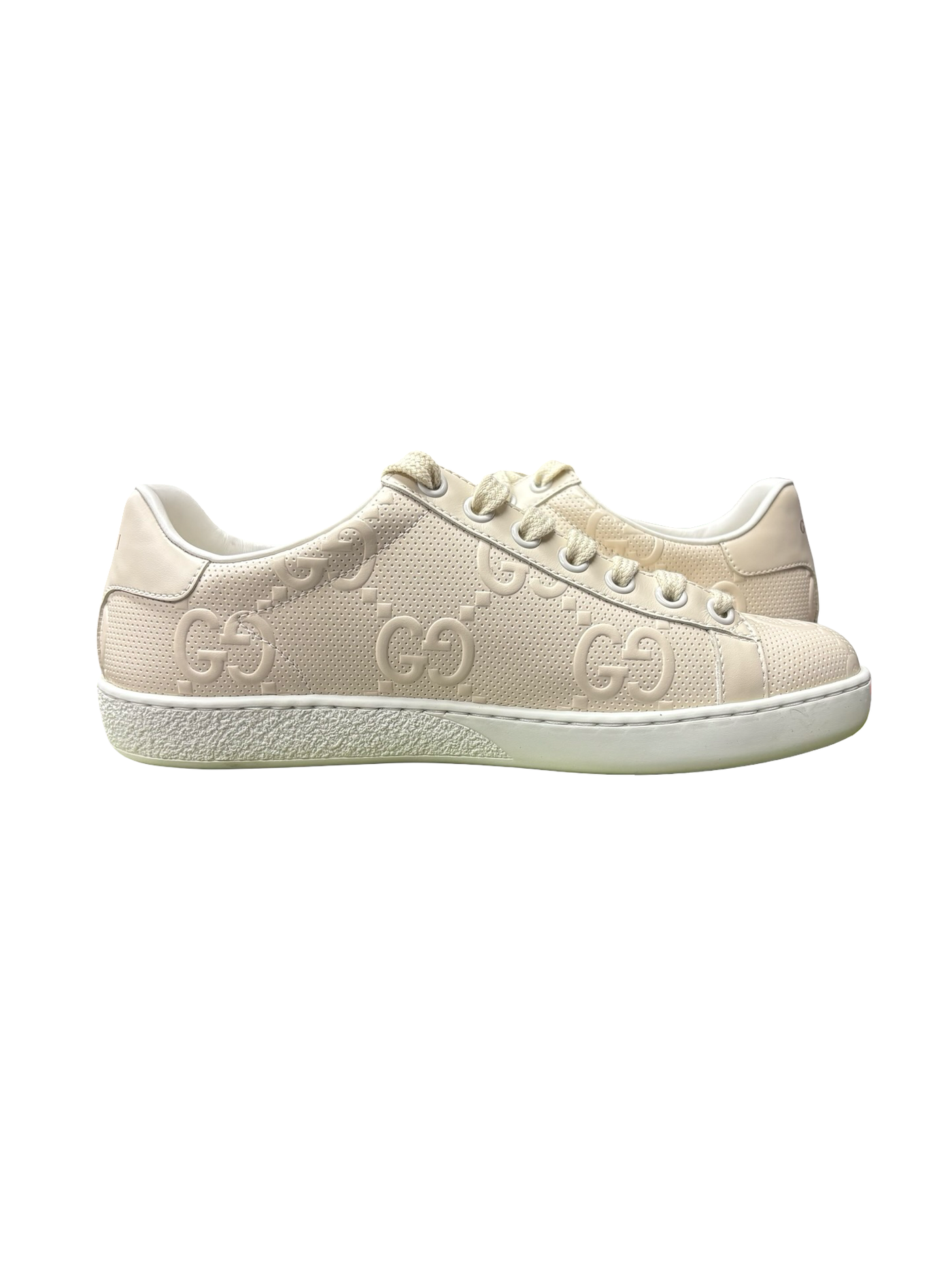 Gucci Ace 'GG Embossed' Sneakers Cream