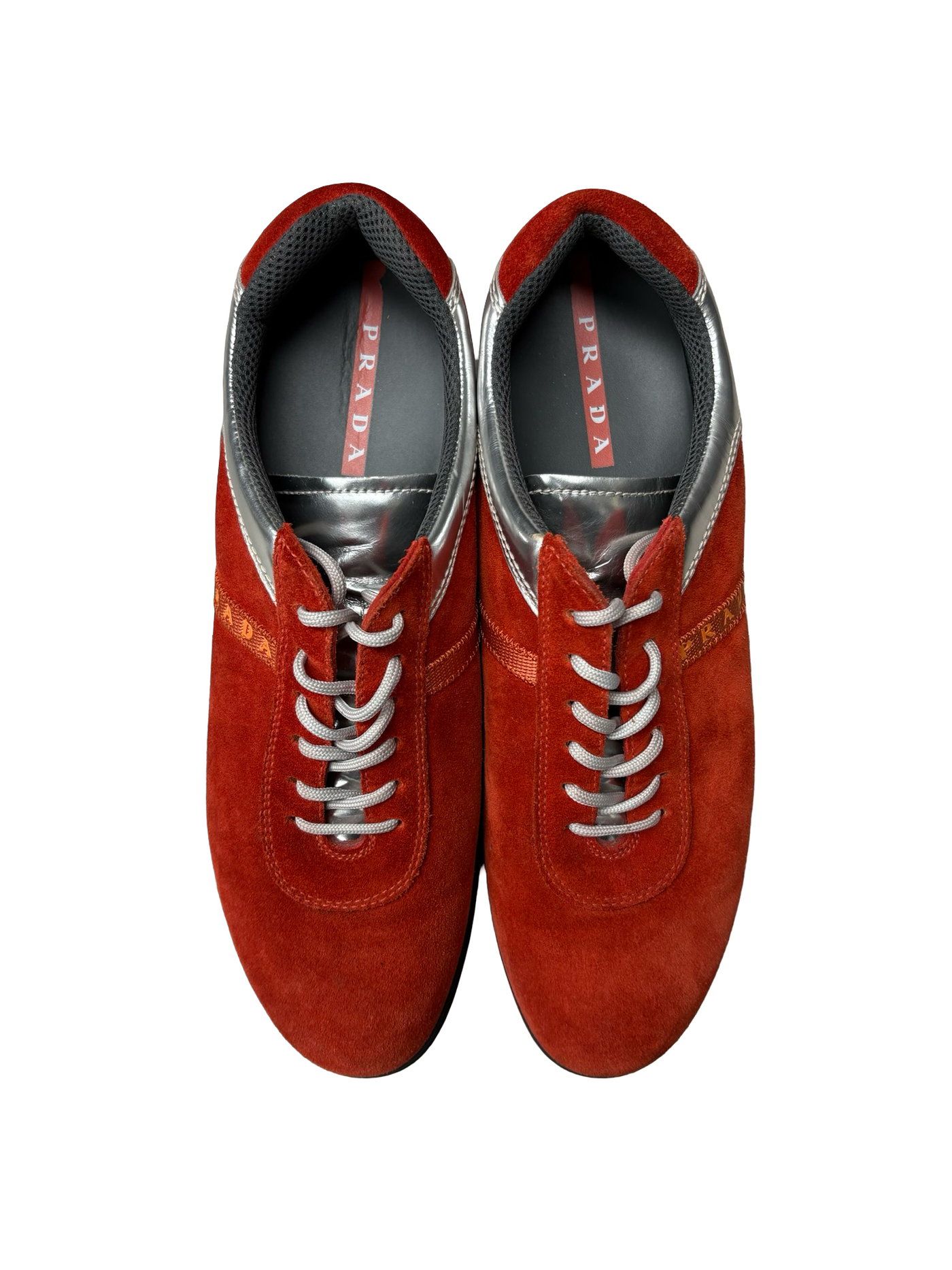Prada Sport Suede Sneakers Red