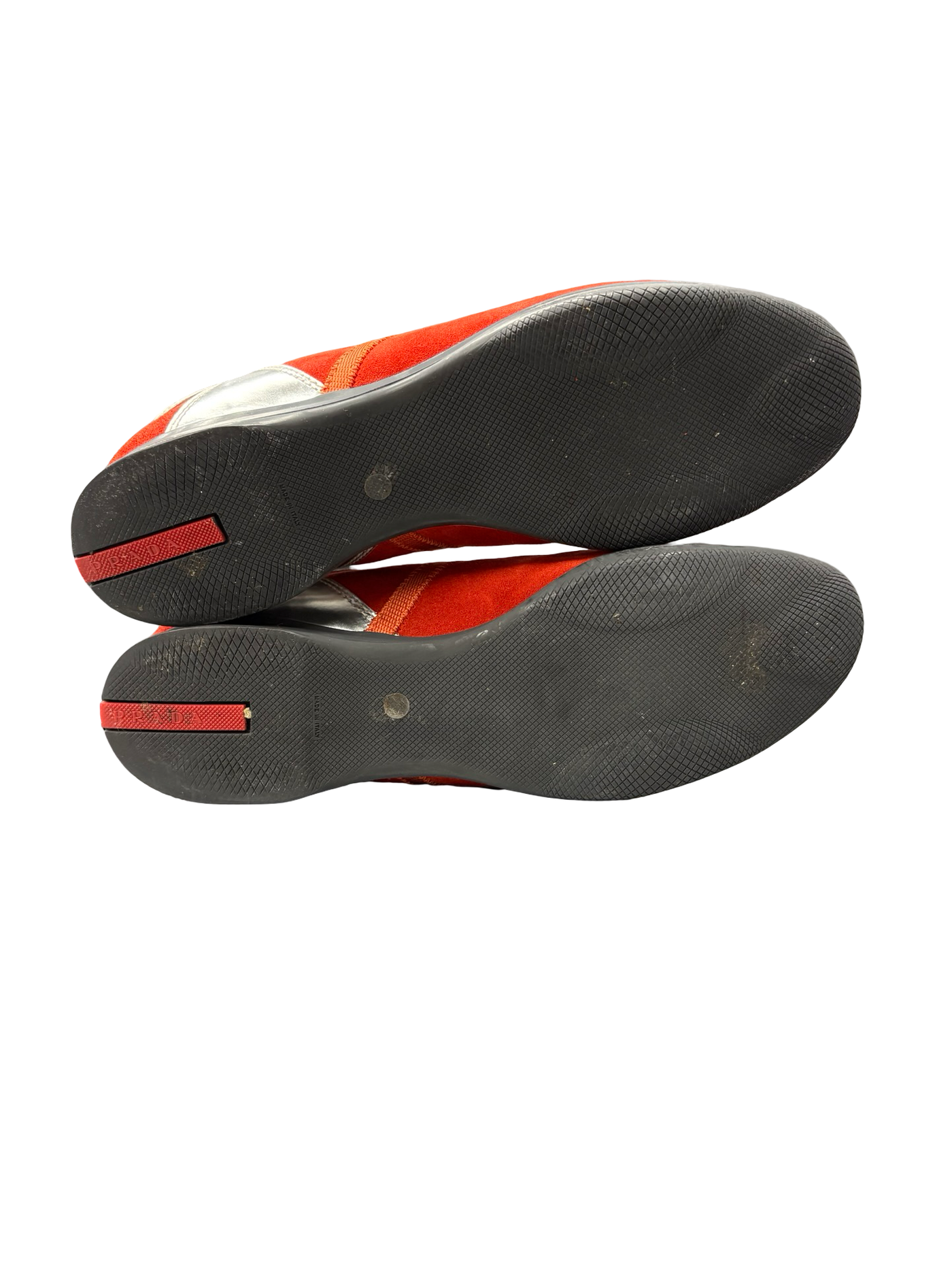 Prada Sport Suede Sneakers Red