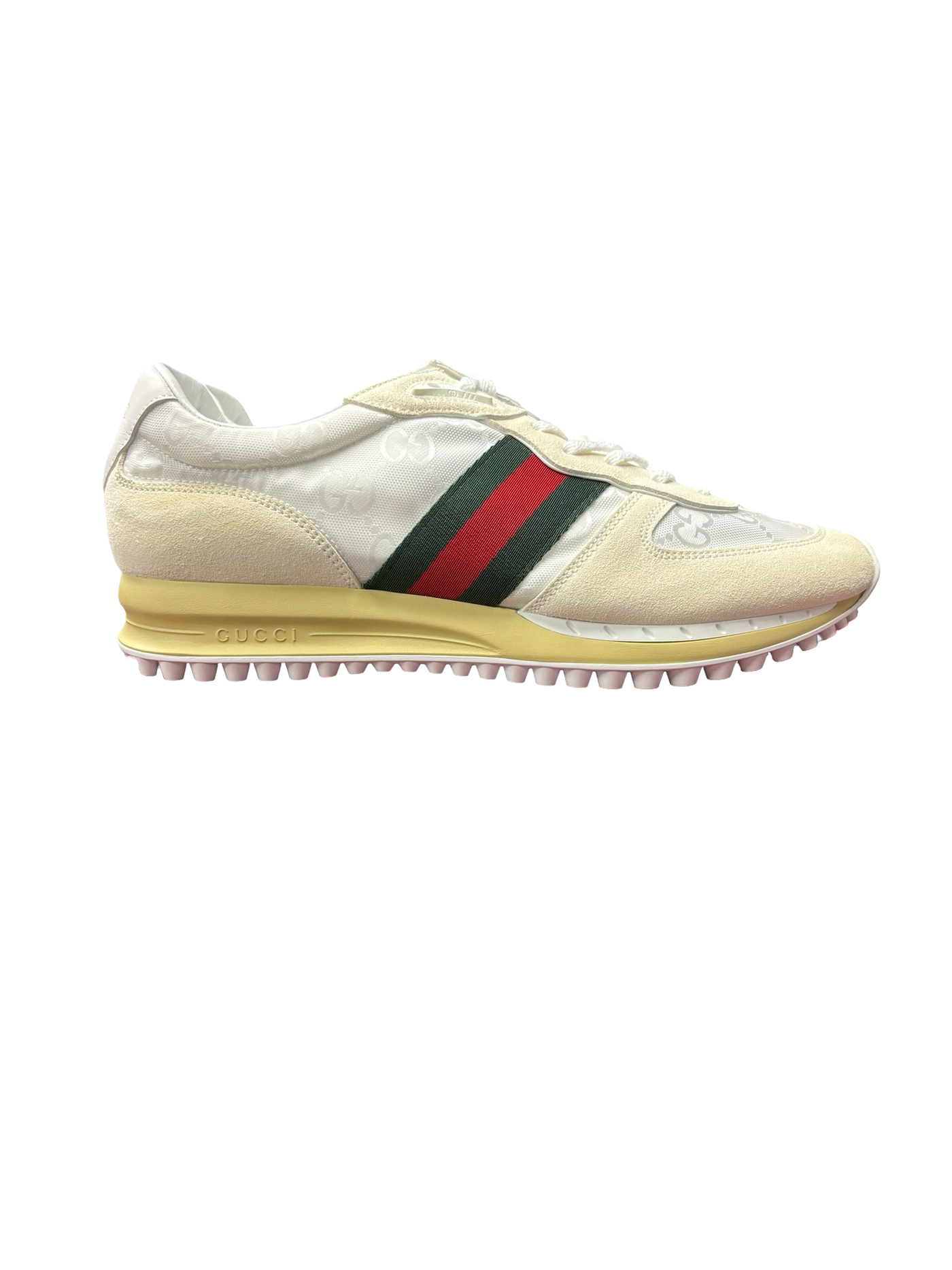 Gucci Re-Motion GG Canvas & Suede Sneakers White