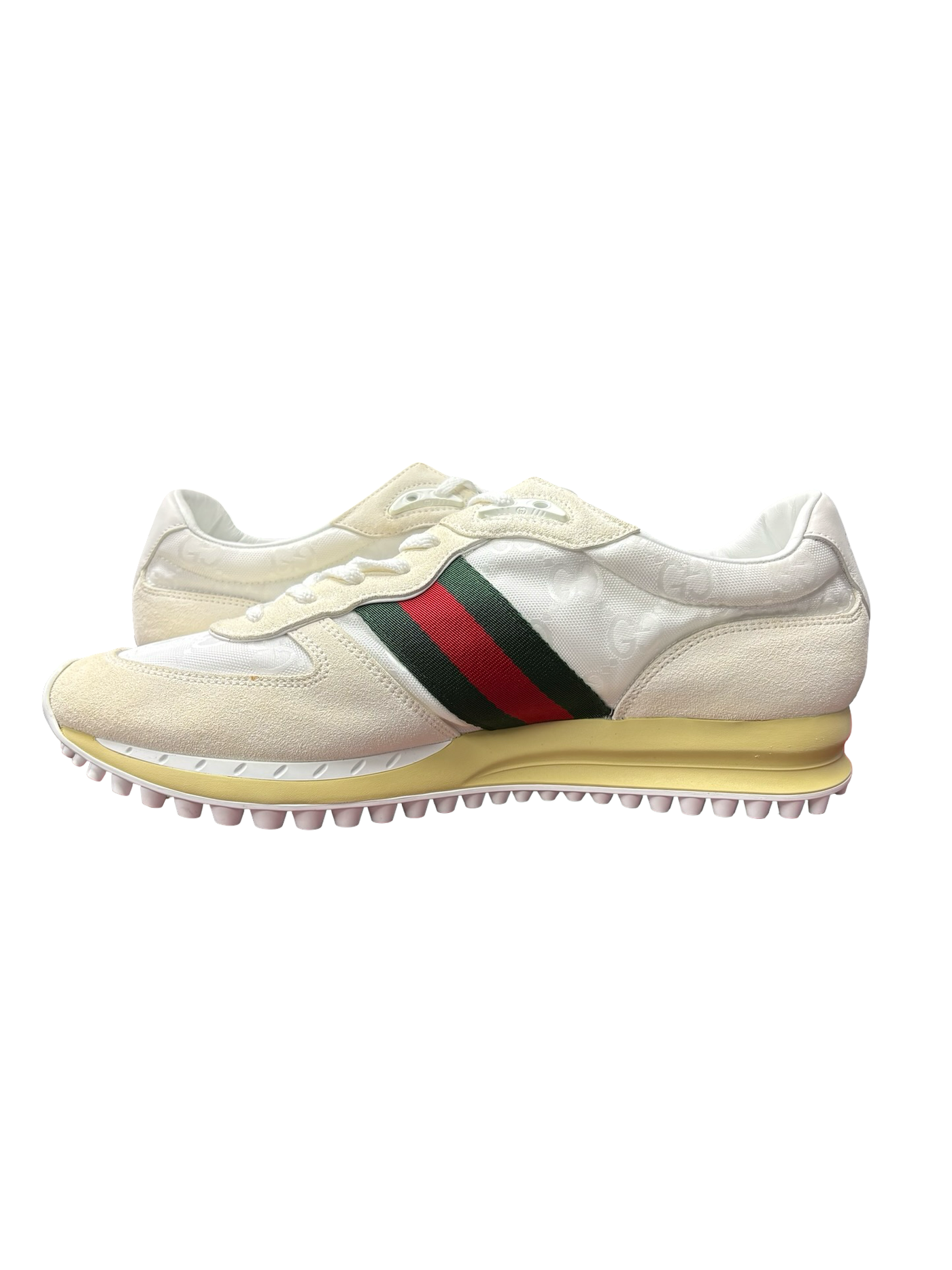 Gucci Re-Motion GG Canvas & Suede Sneakers White