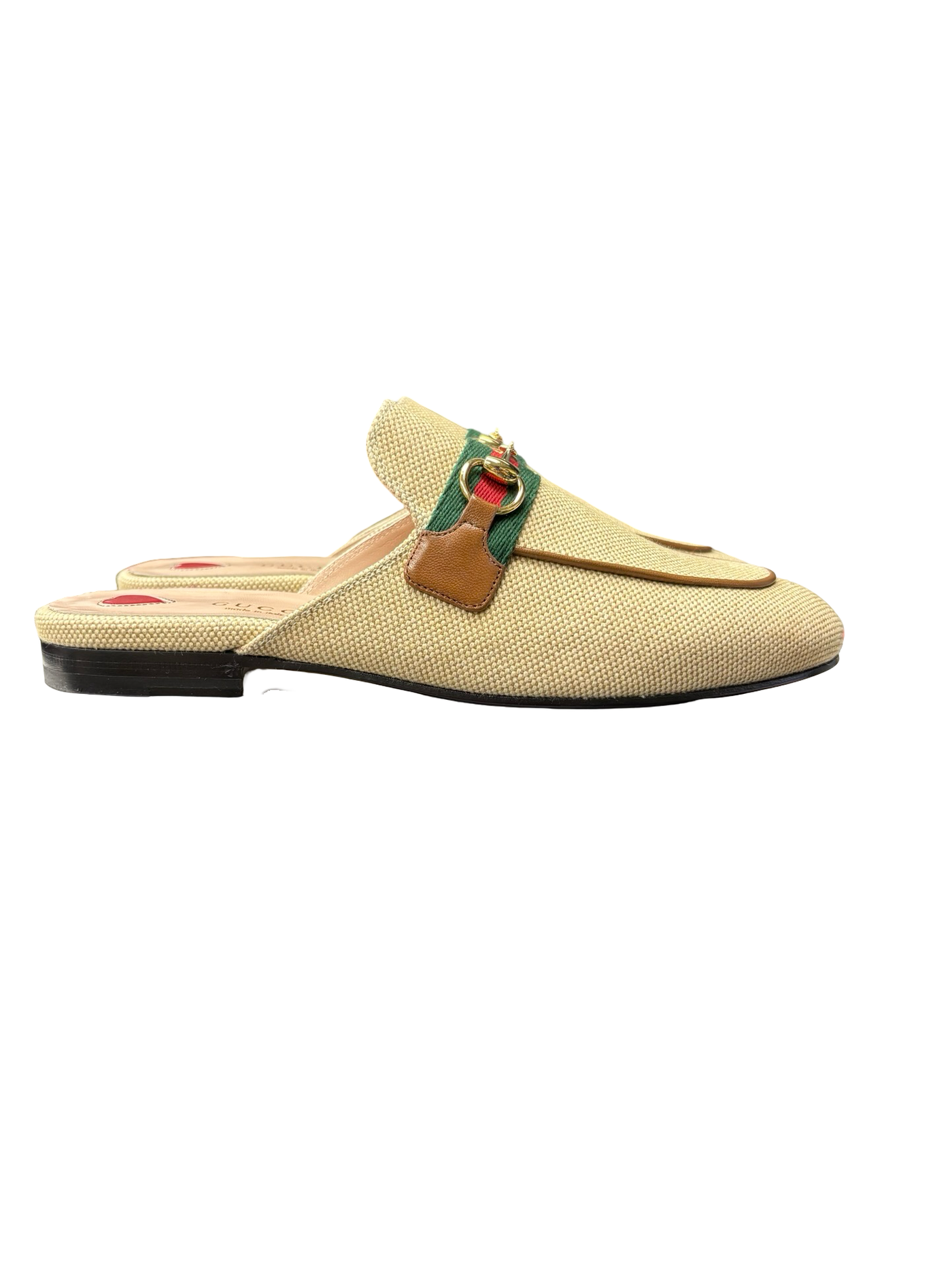 Gucci Princetown Canvas Mules