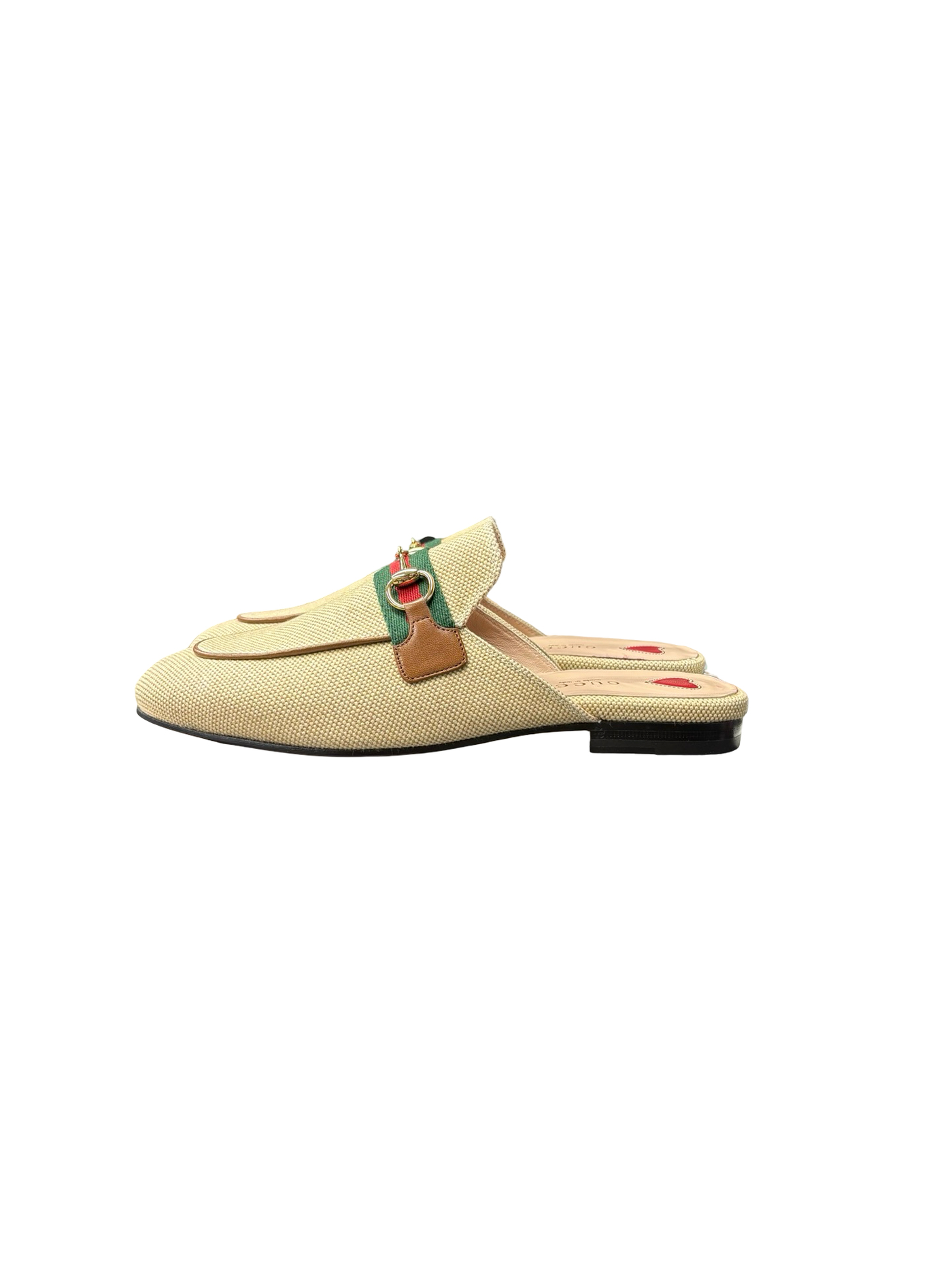 Gucci Princetown Canvas Mules