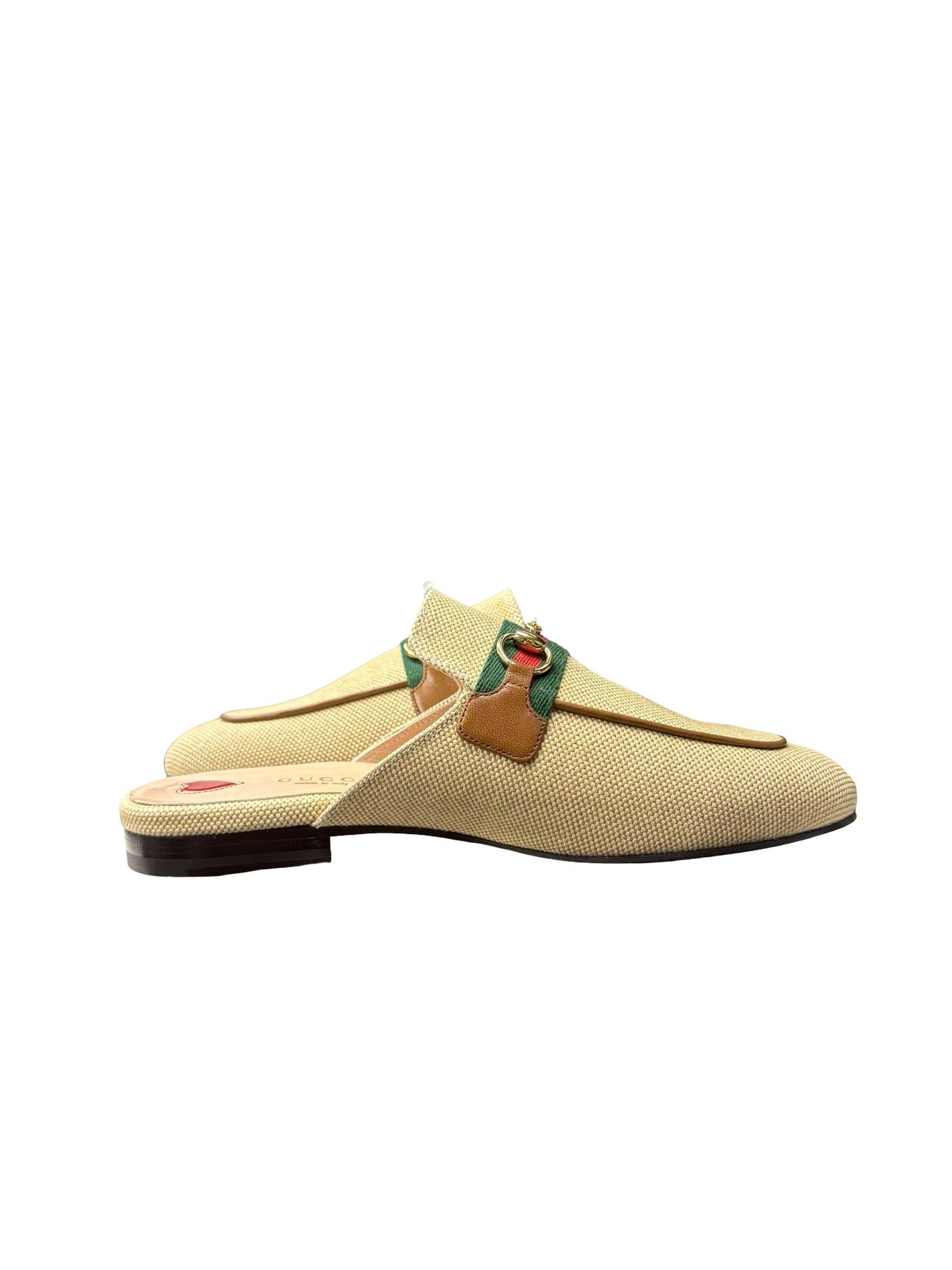 Gucci Princetown Canvas Mules