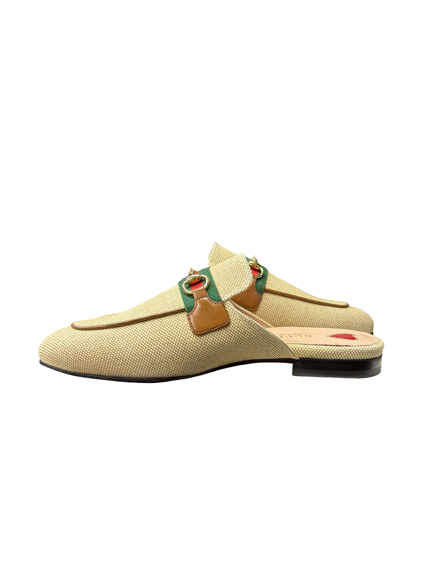 Gucci Princetown Canvas Mules