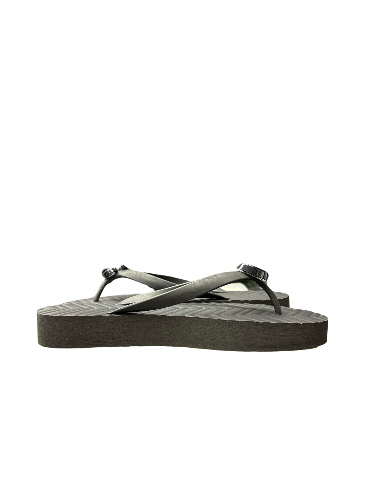 Gucci GG Rubber Thong Sandals Black
