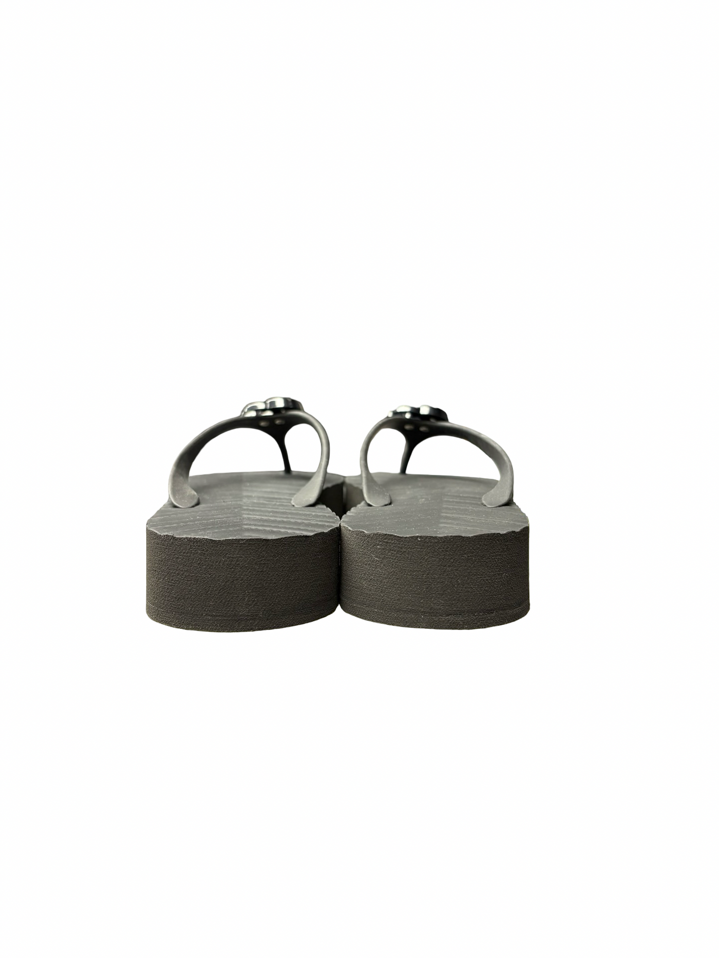 Gucci GG Rubber Thong Sandals Black