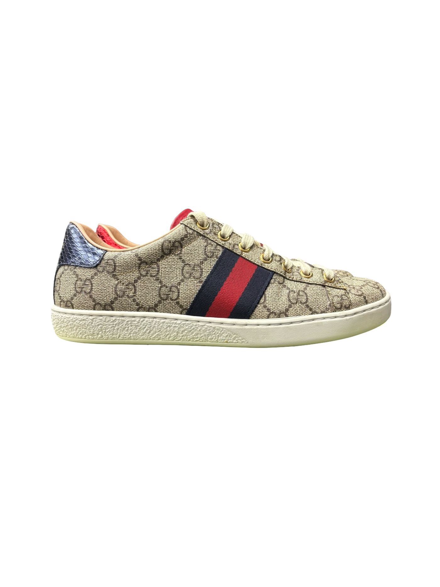 Gucci Ace GG Supreme Canvas Sneakers Beige