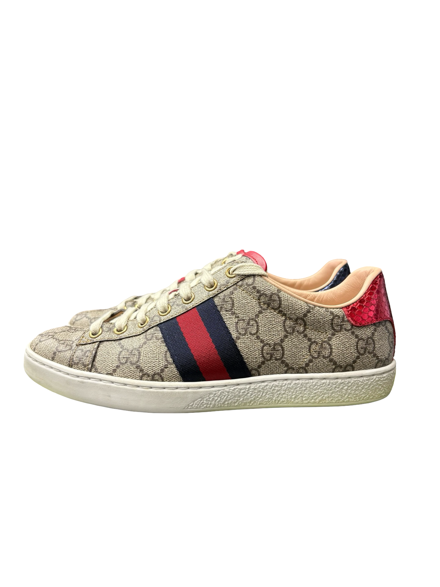 Gucci Ace GG Supreme Canvas Sneakers Beige