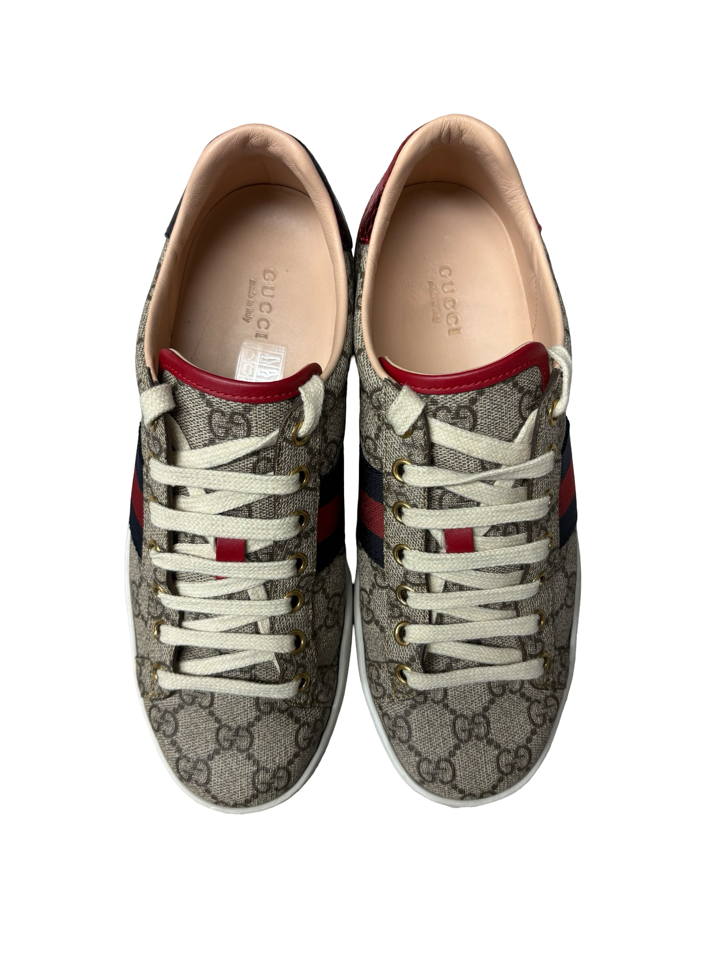 Gucci Ace GG Supreme Canvas Sneakers Beige