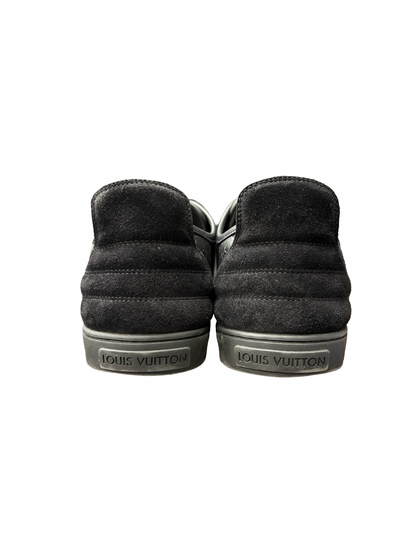 Louis Vuitton CalfSkin Embossed Monogram Punchy Sneakers Black