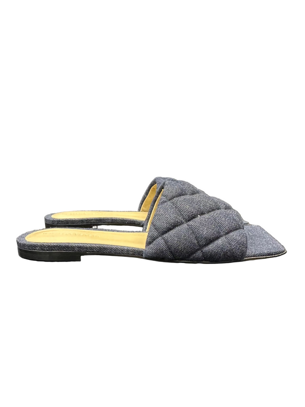 Bottega Veneta Matelasse Quilted Denim Mule Sandals