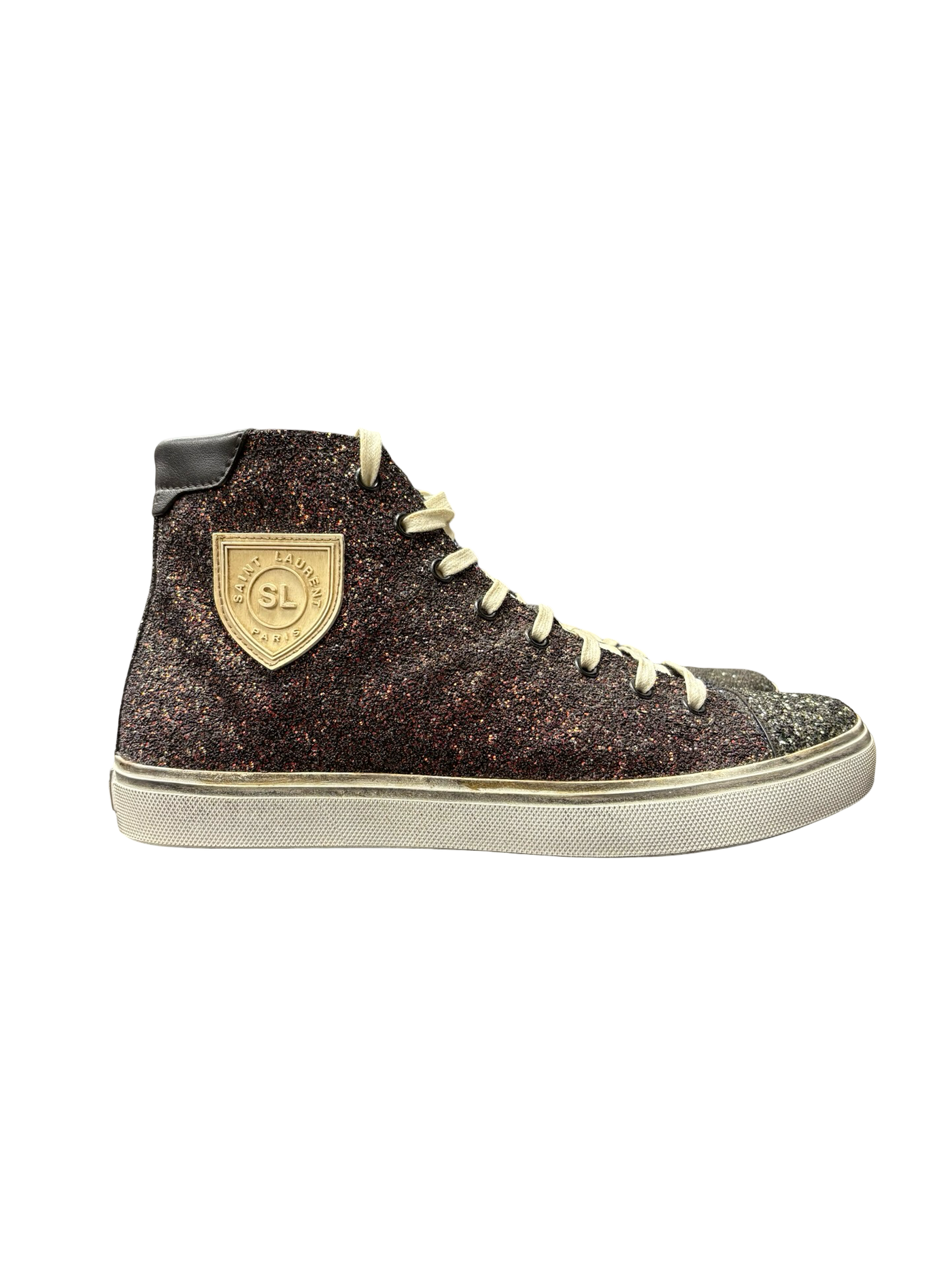 Saint Laurent Glitter High Top Sneakers