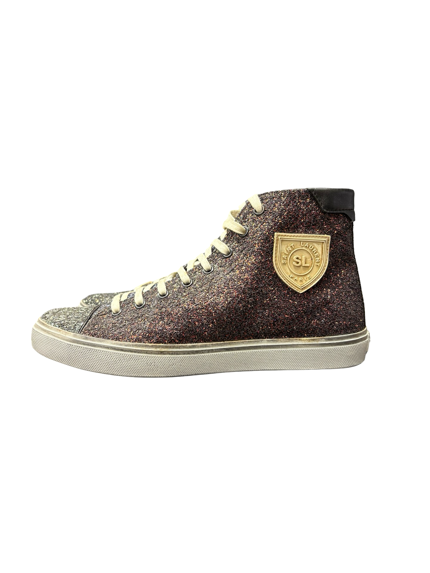 Saint Laurent Glitter High Top Sneakers