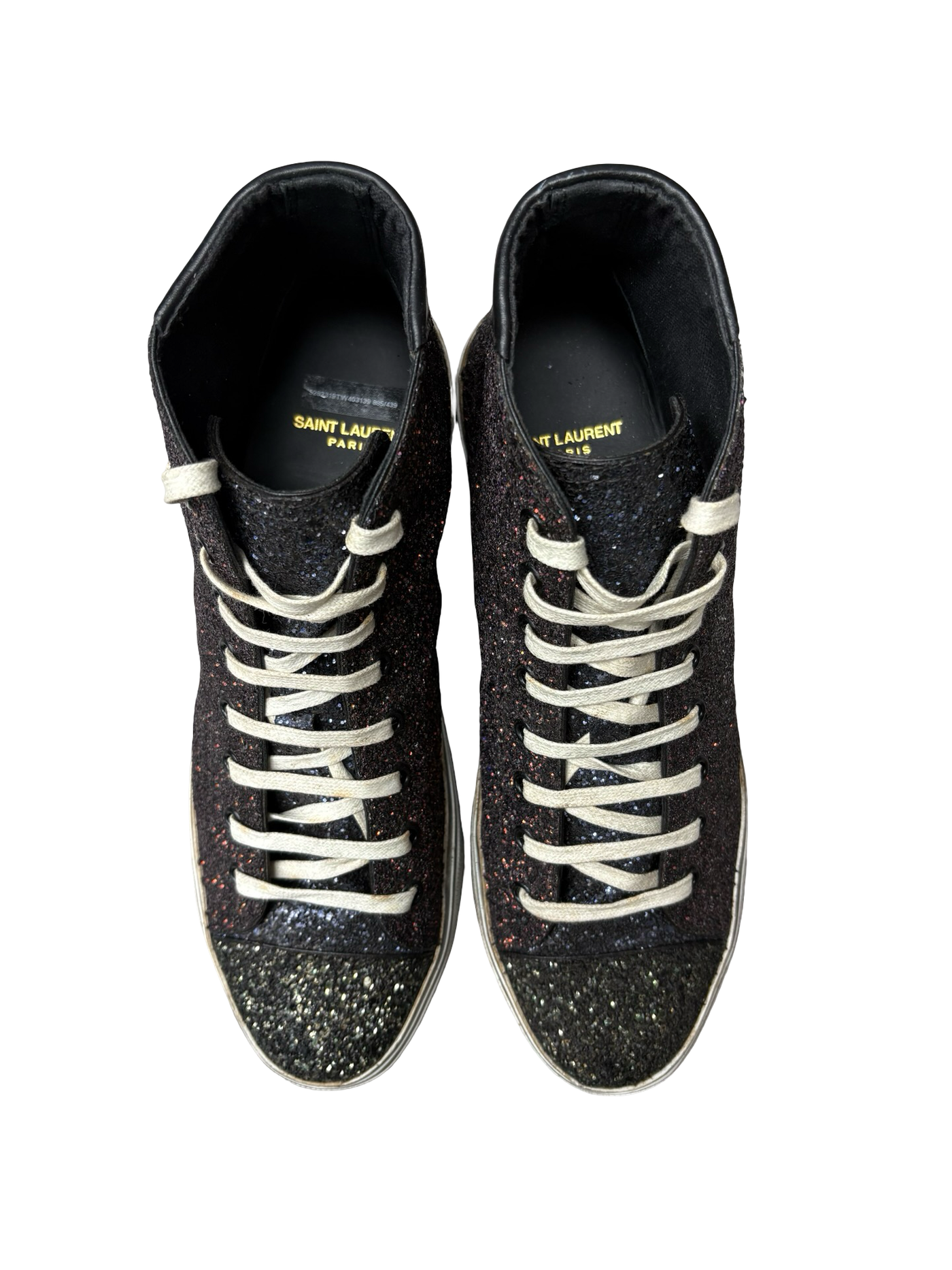 Saint Laurent Glitter High Top Sneakers