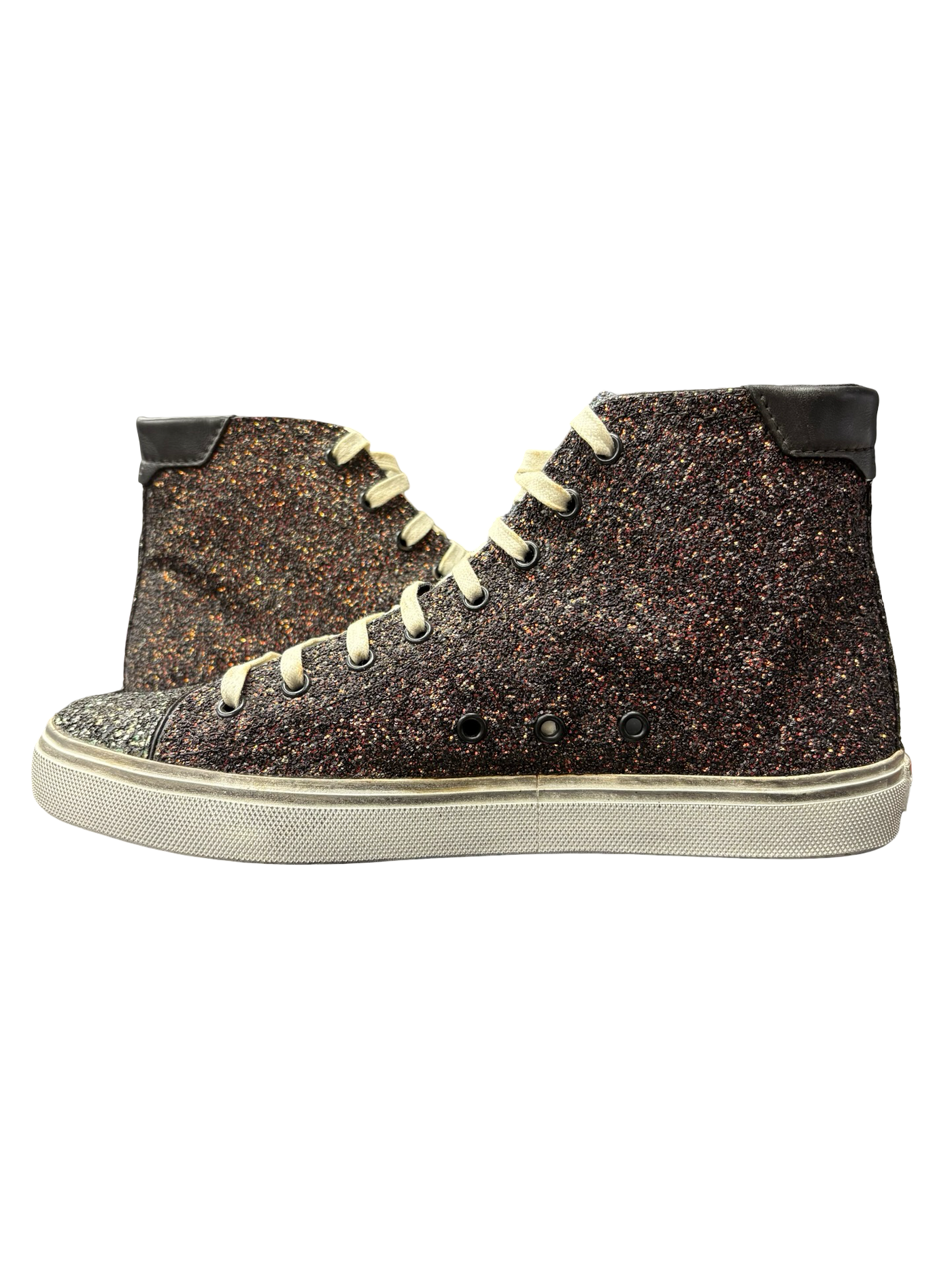 Saint Laurent Glitter High Top Sneakers