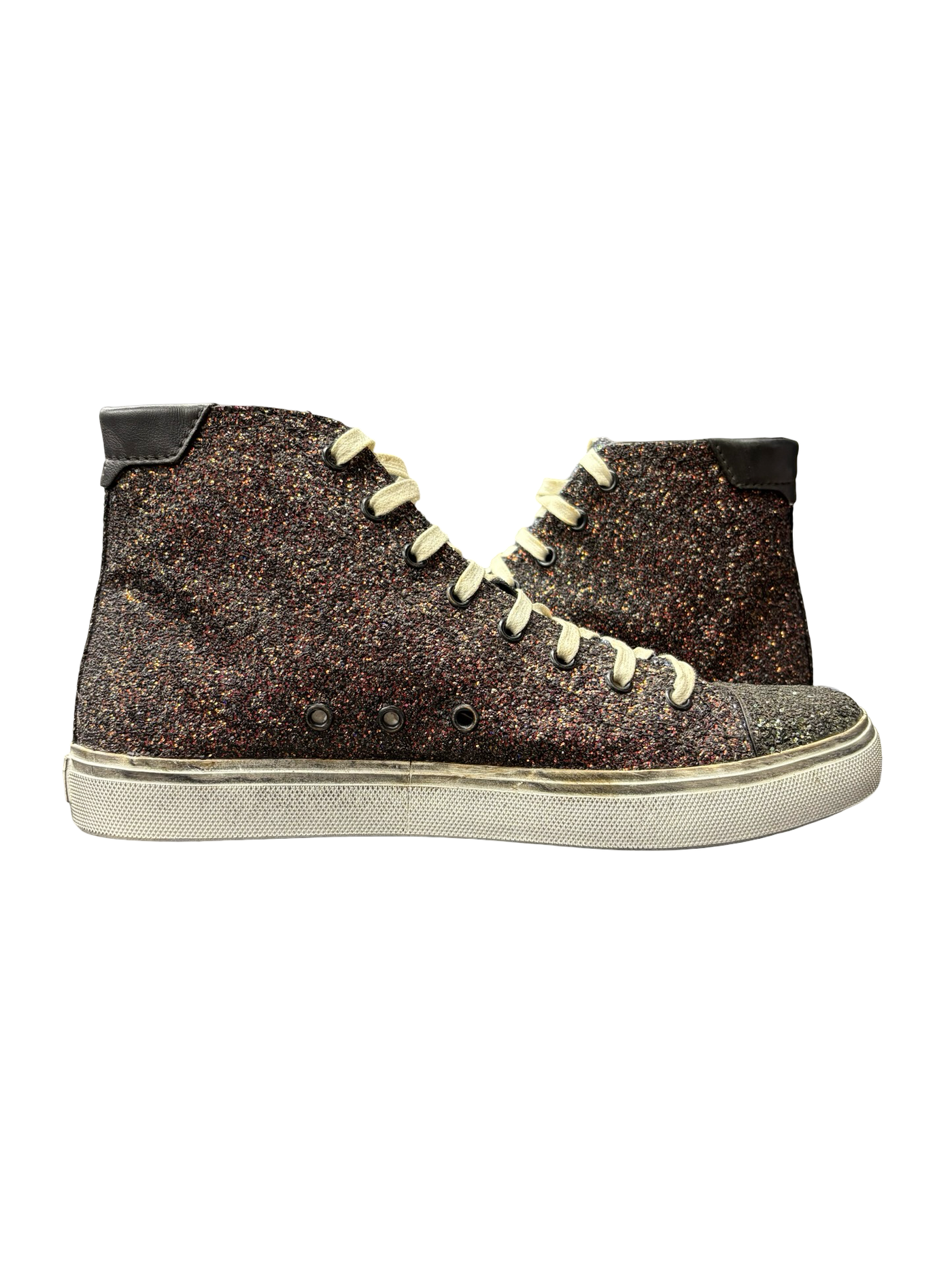 Saint Laurent Glitter High Top Sneakers