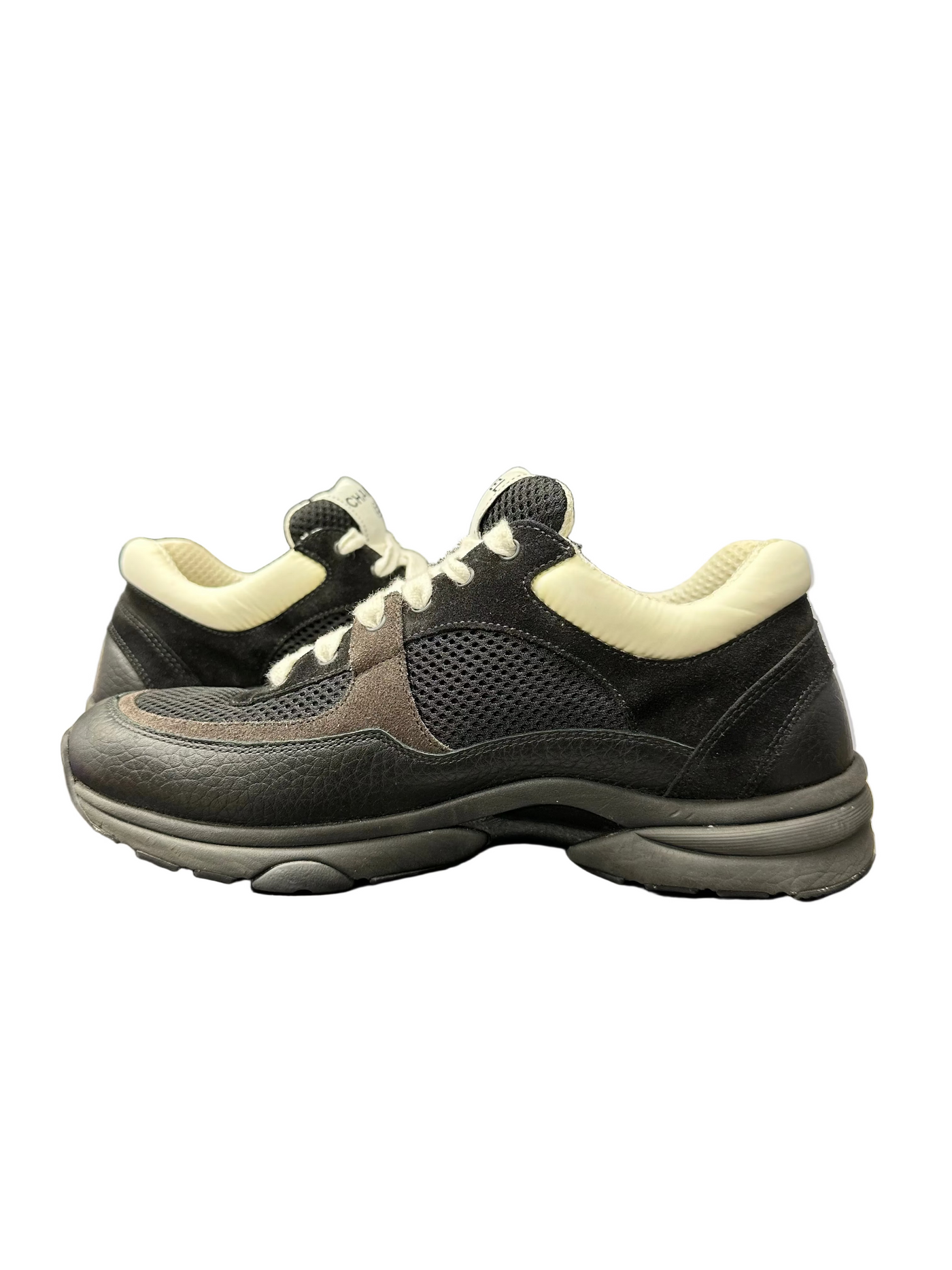 Chanel CC Logo Black & White Sneakers