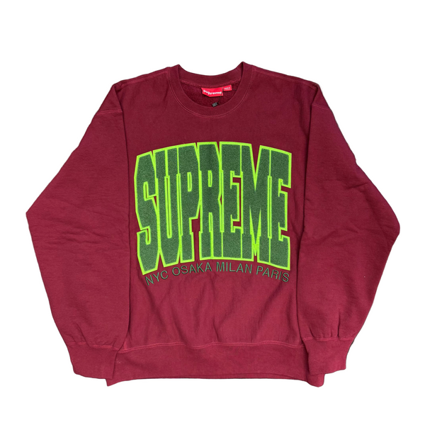Supreme Cities Arc Crewneck Cardinal