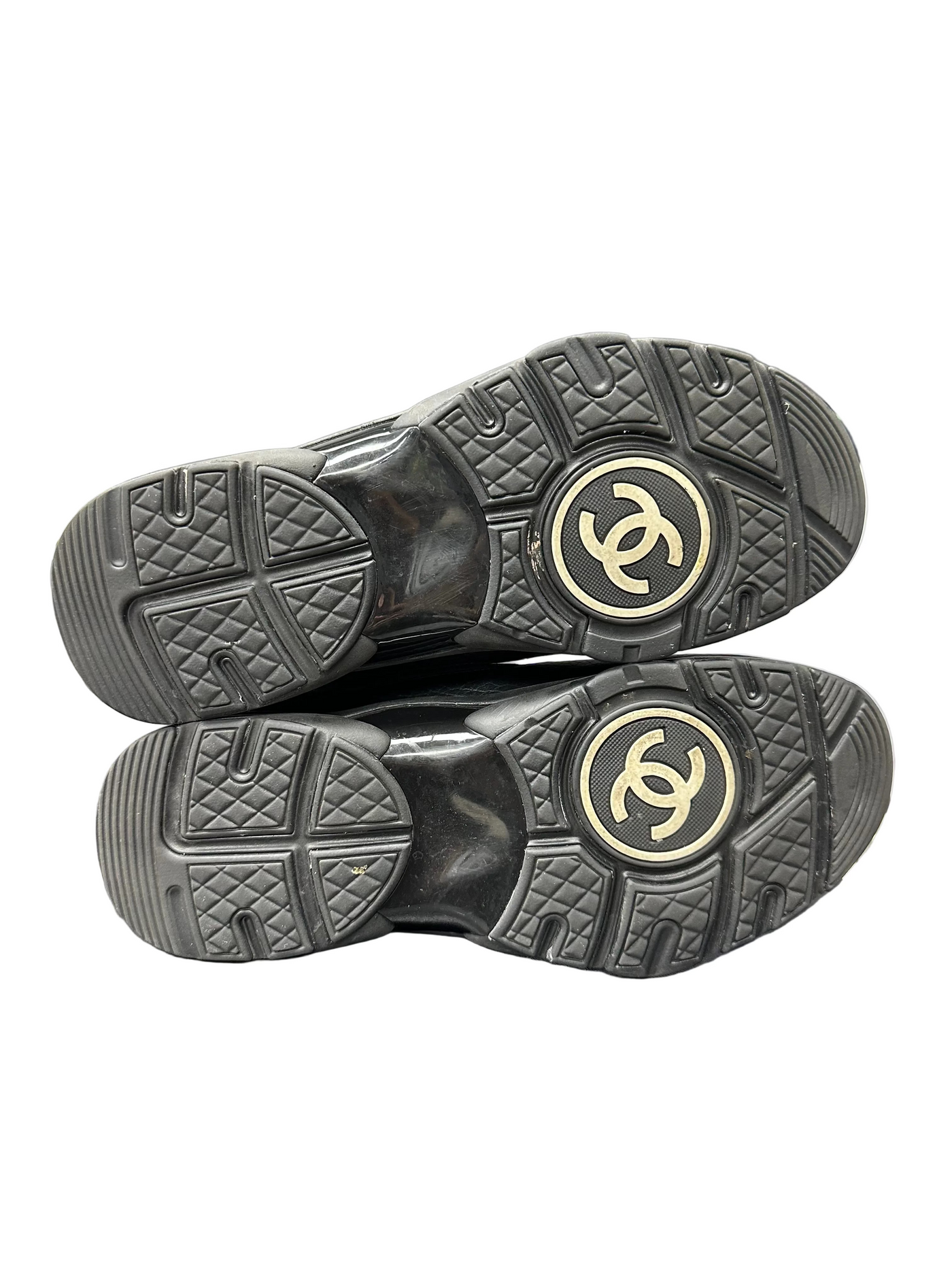 Chanel CC Logo Black & White Sneakers