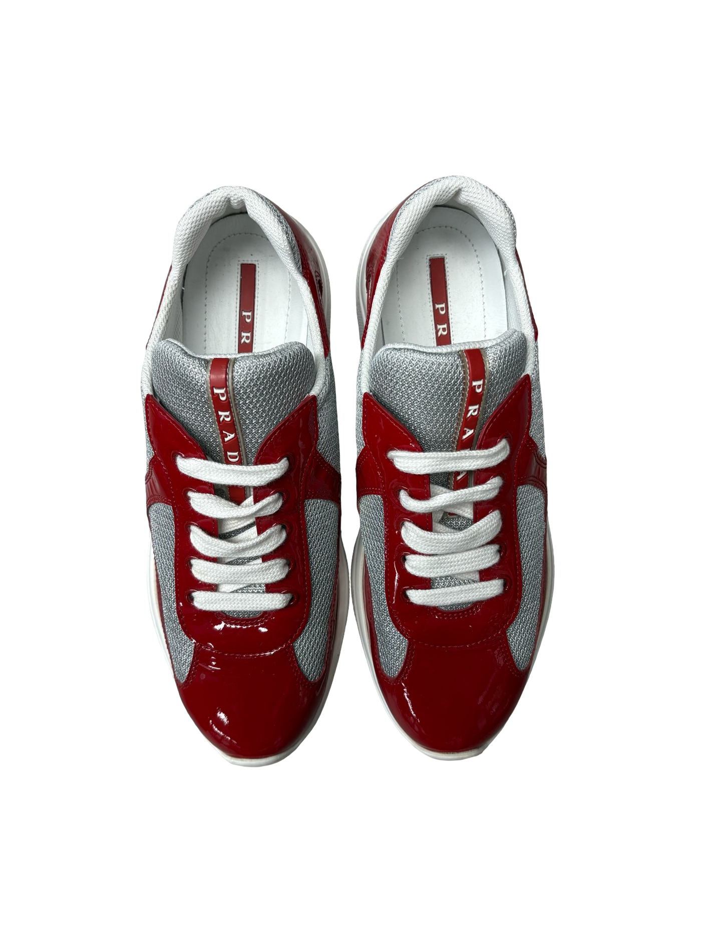 Prada America's Cup Low-Top Sneakers Red