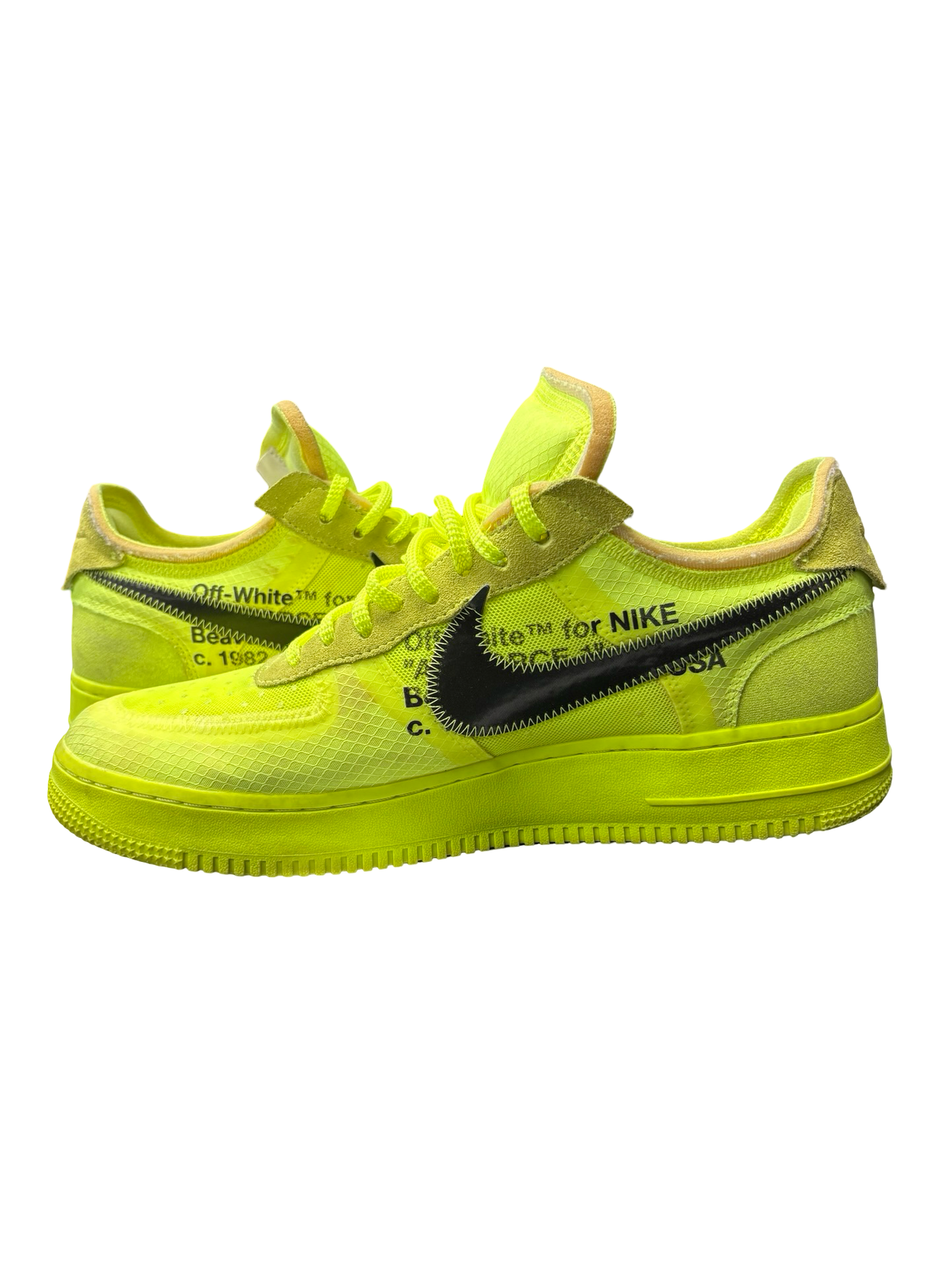 Nike X Off White Air Force 1 Volt Neon Green