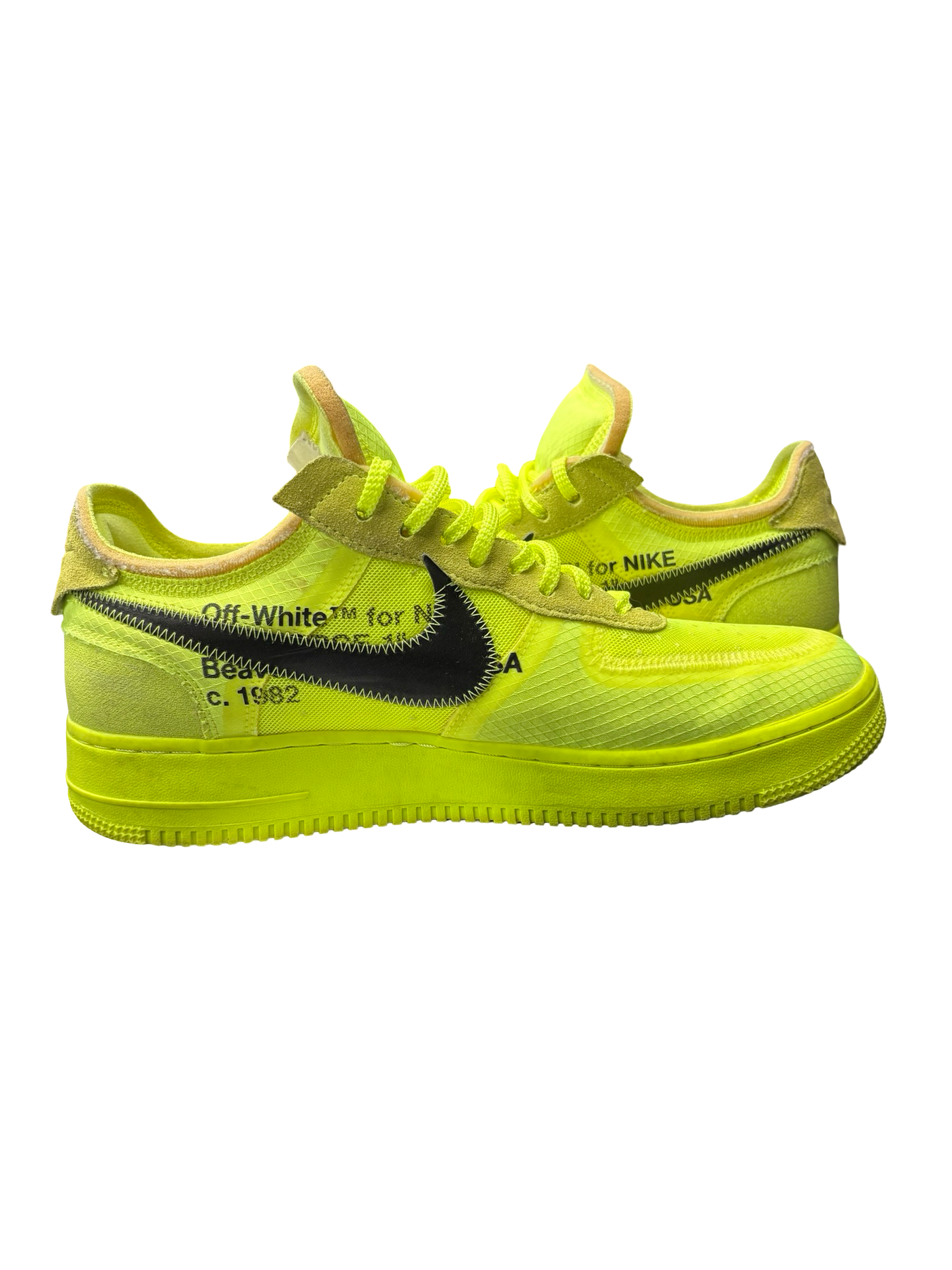 Nike X Off White Air Force 1 Volt Neon Green