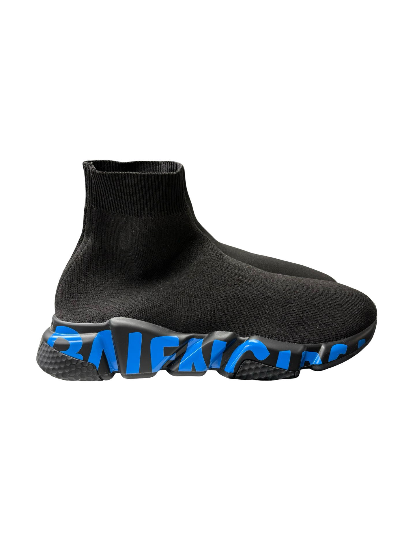 Balenciaga Speed Graffiti Sneakers Black/Blue