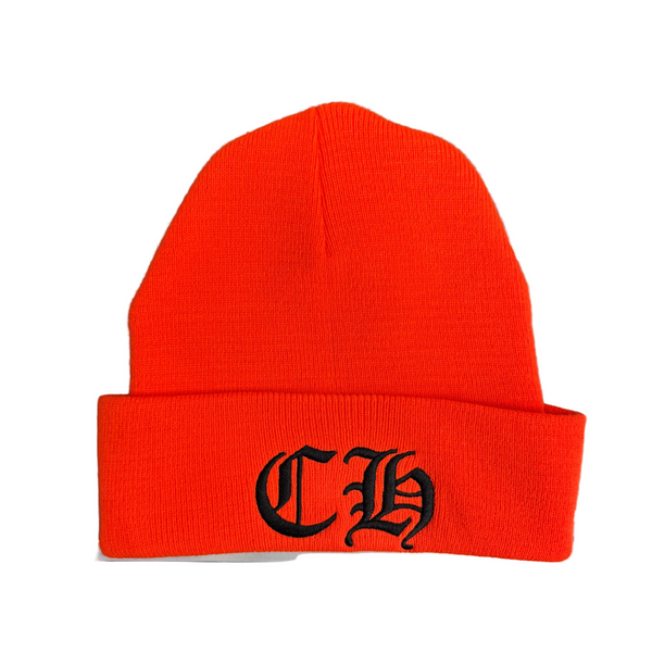Chrome Heart CH Logo Beanie Orange