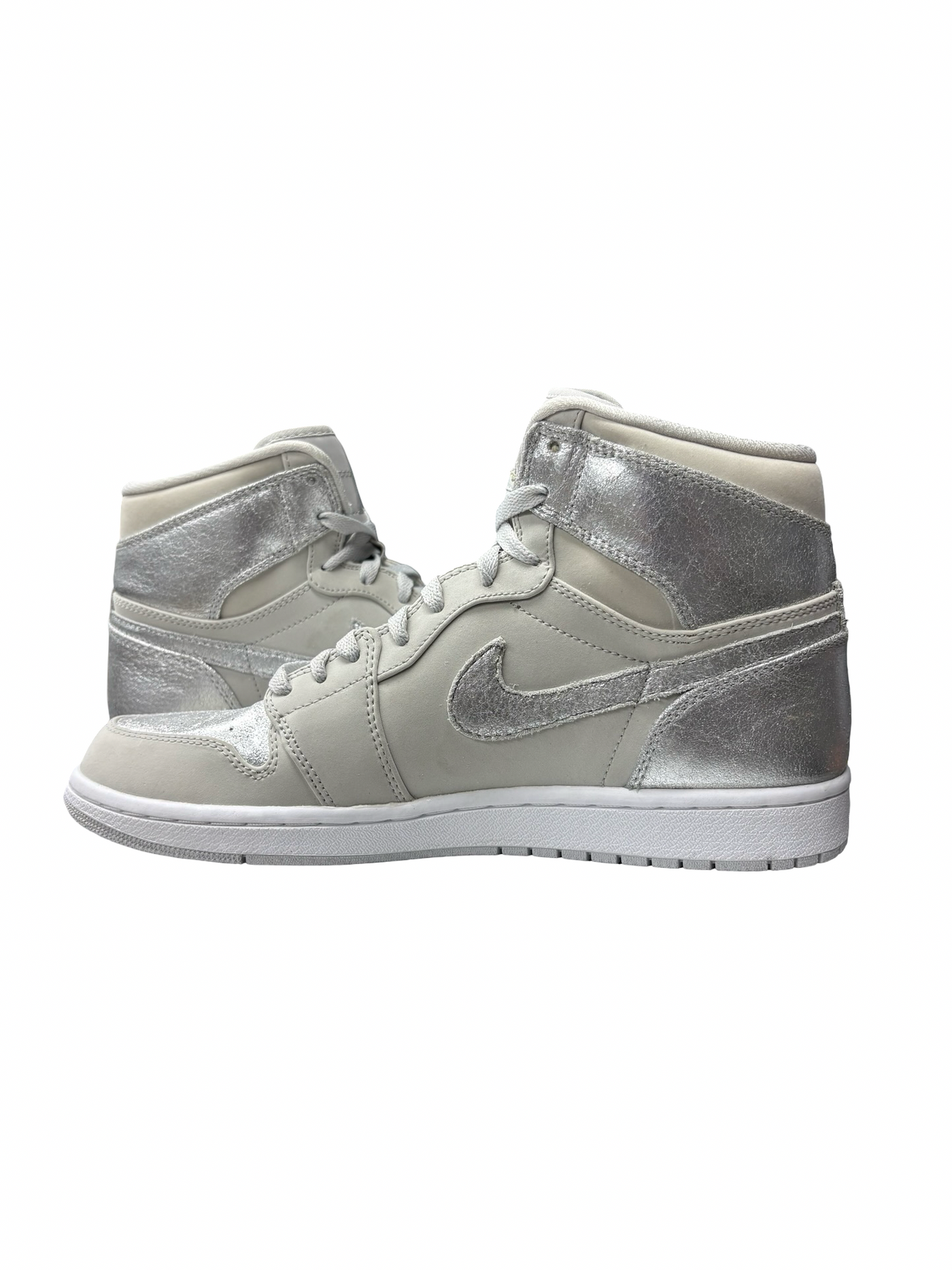 Nike Air Jordan 1 Retro High '25th Anniversary' Edition Sneakers Metallic Silver