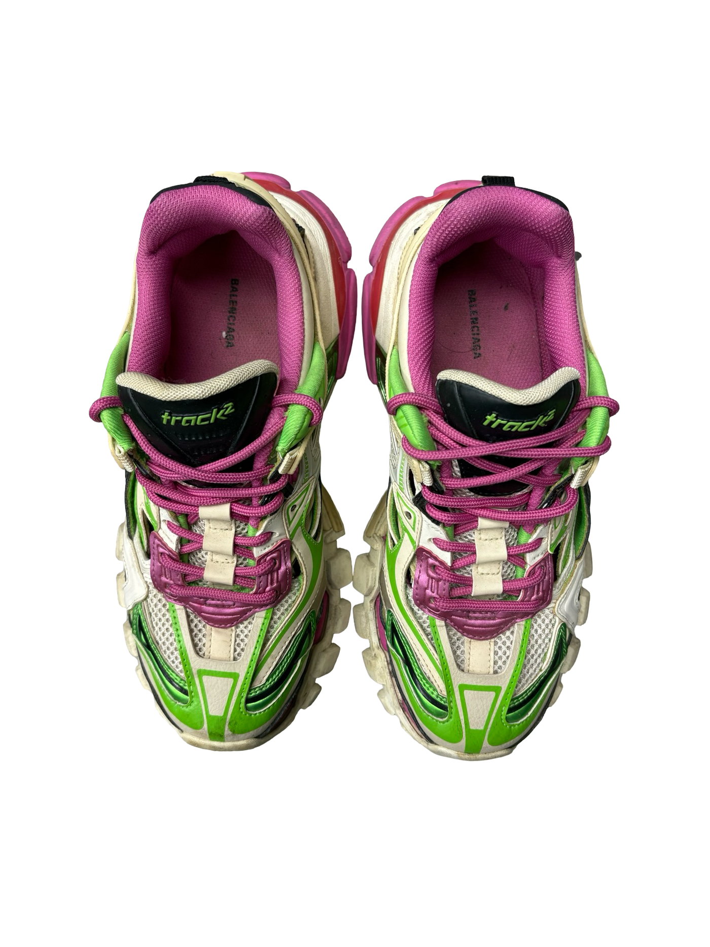 Balenciaga Track.2 Sneakers Green/White/Pink
