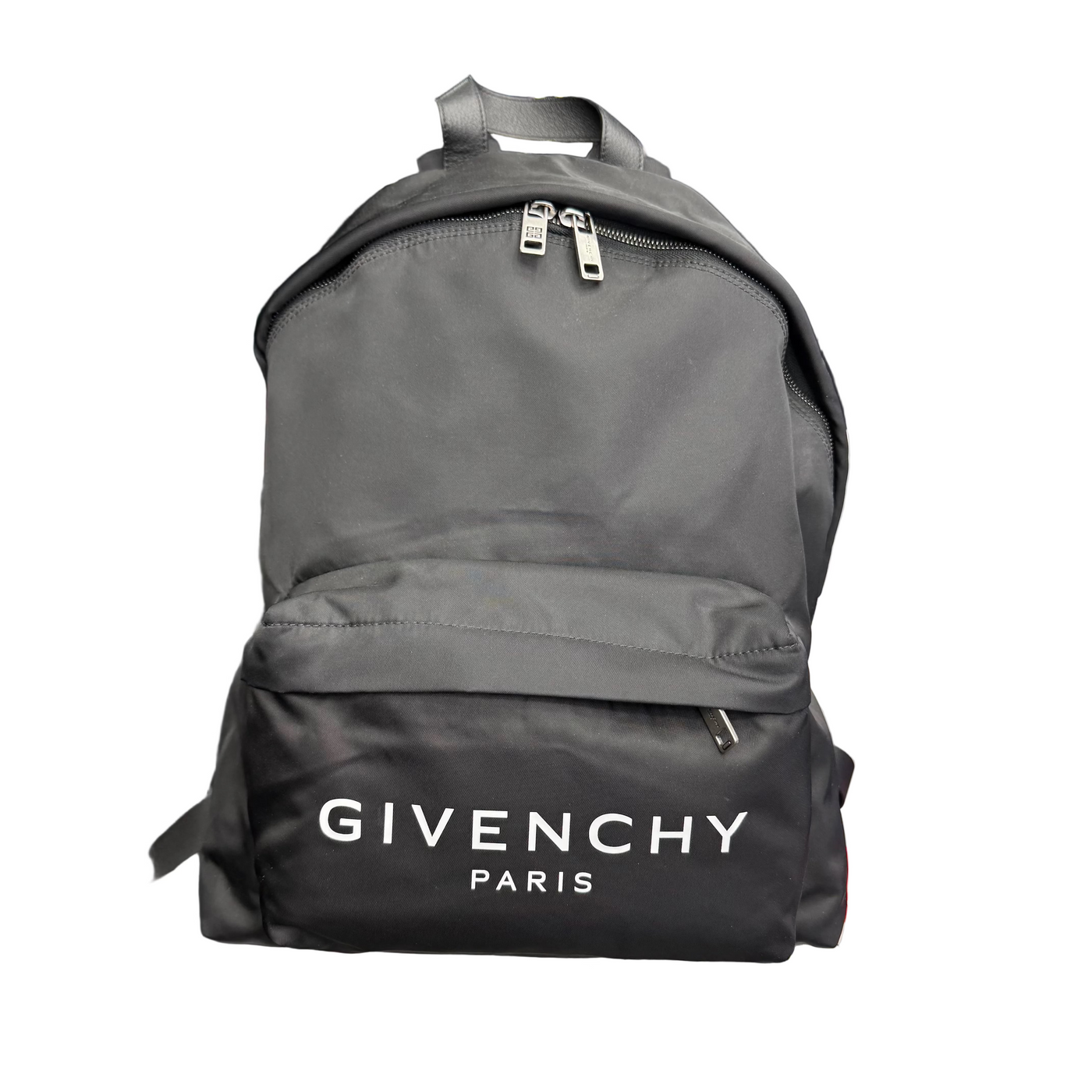 Givenchy Paris Logo Zipped Backpack Black