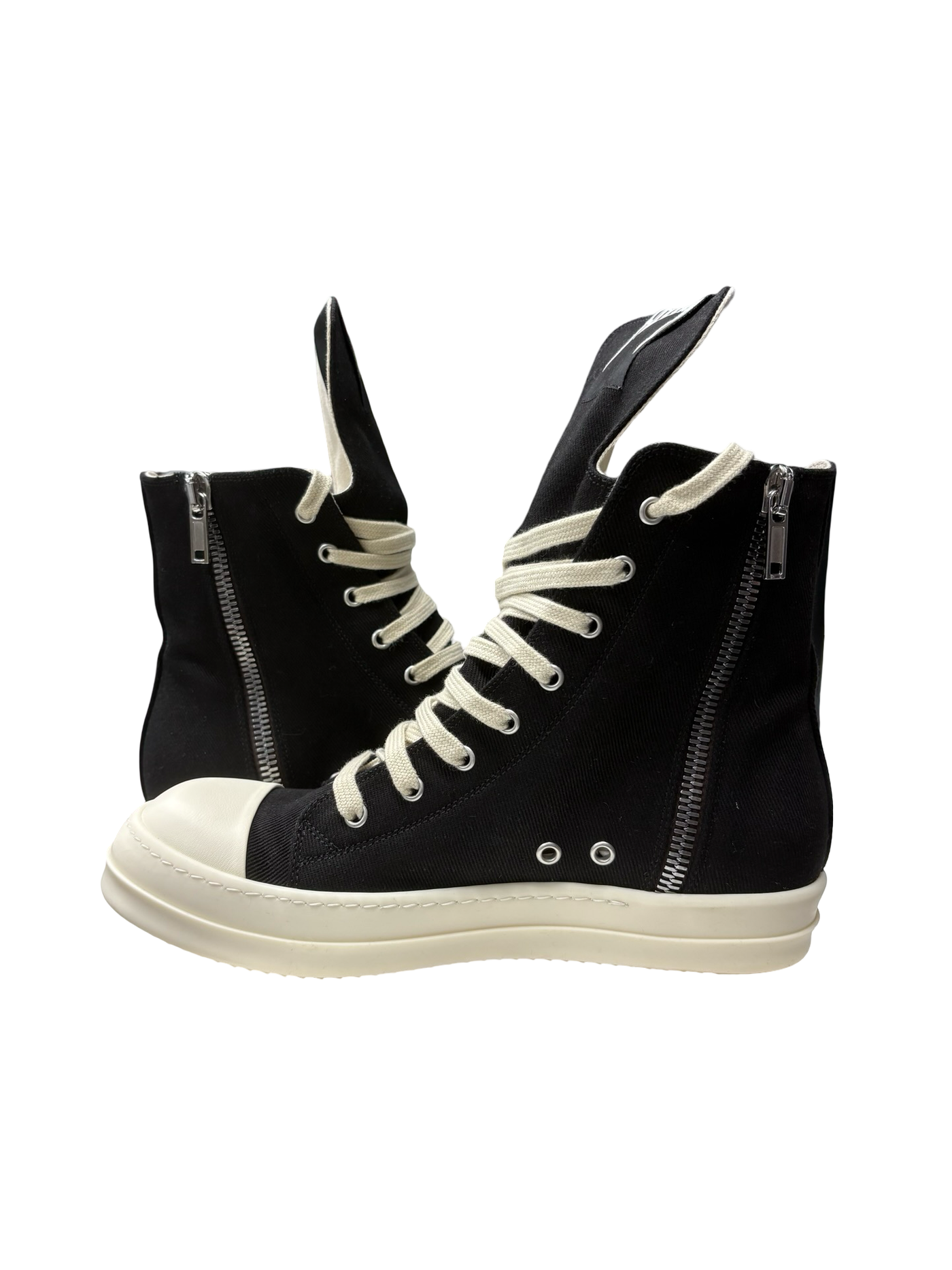 Rick Owens DRKSHDW Hollywood Canvas Sneakers Black