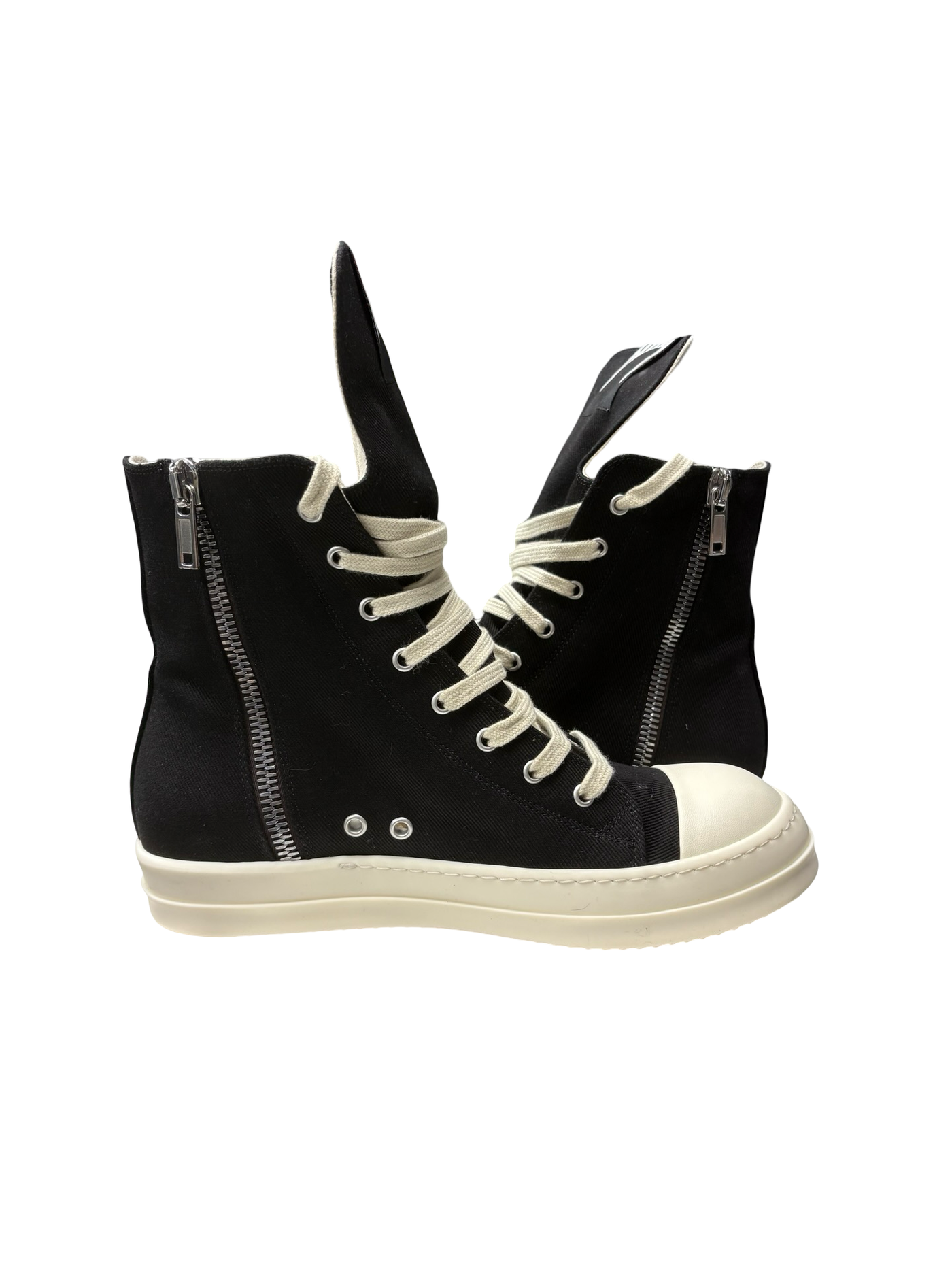 Rick Owens DRKSHDW Hollywood Canvas Sneakers Black