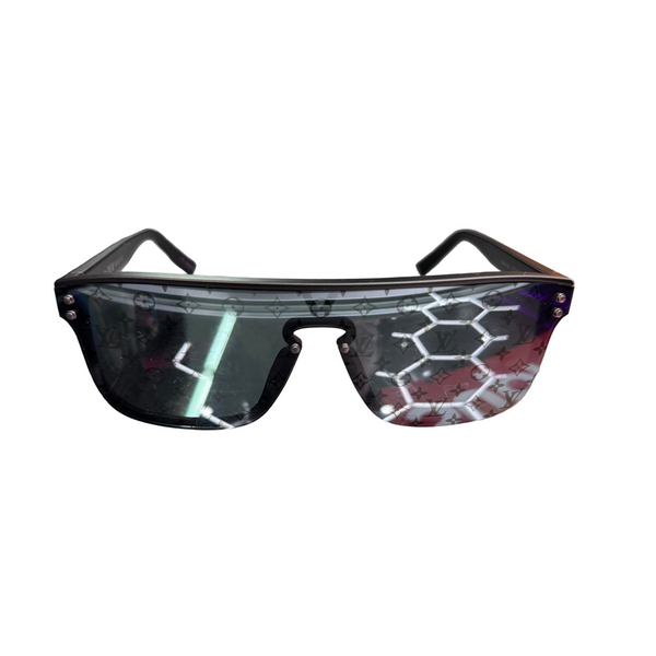 LV Monogram Waimea Sunglasses Black Silver