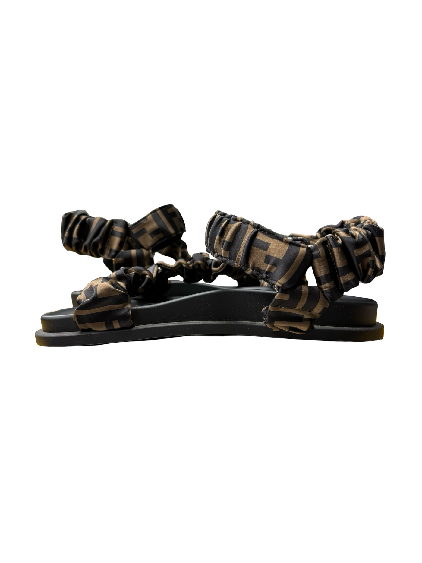 Fendi Feel Ruched Monogram Sandals