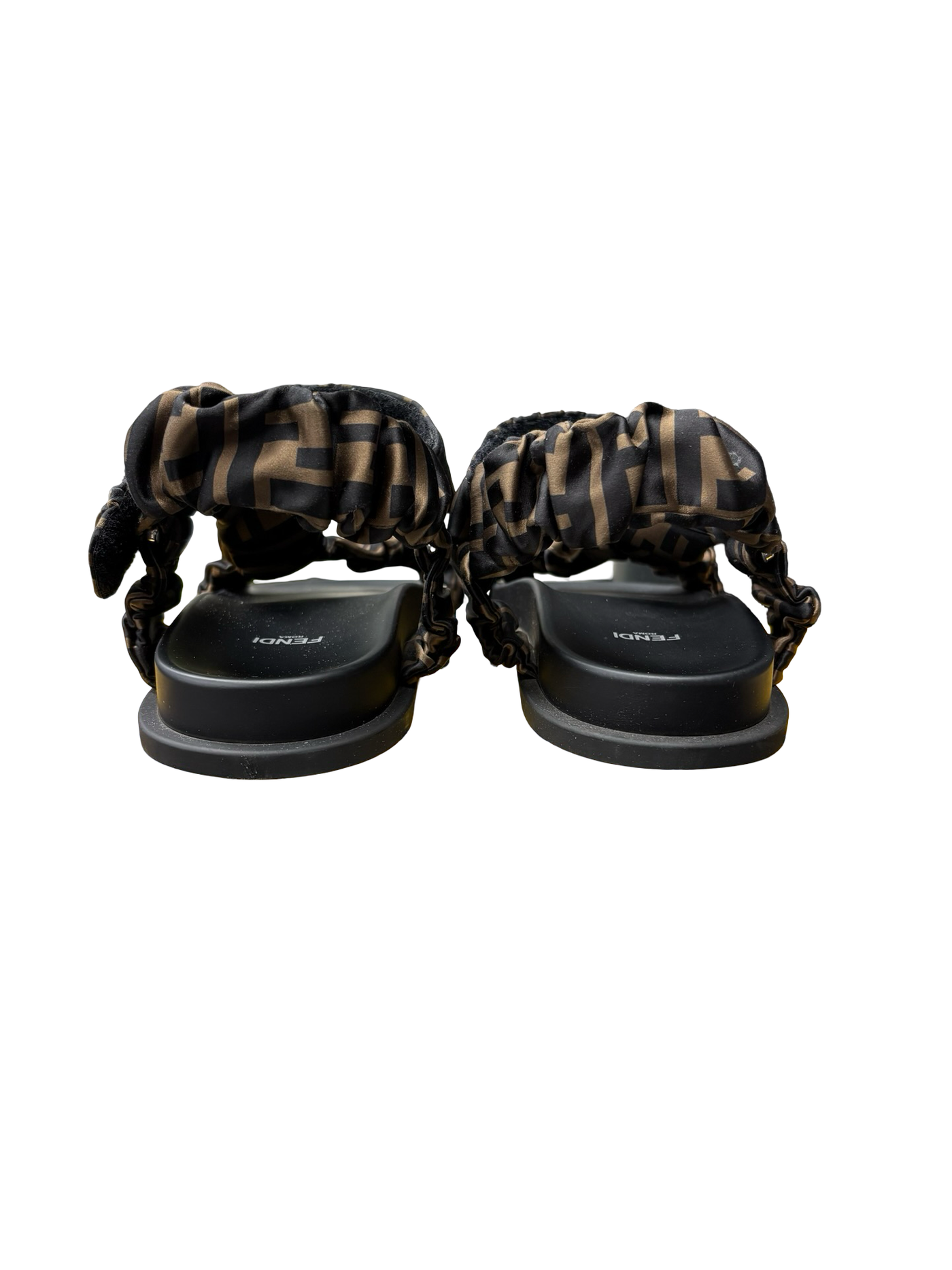 Fendi Feel Ruched Monogram Sandals