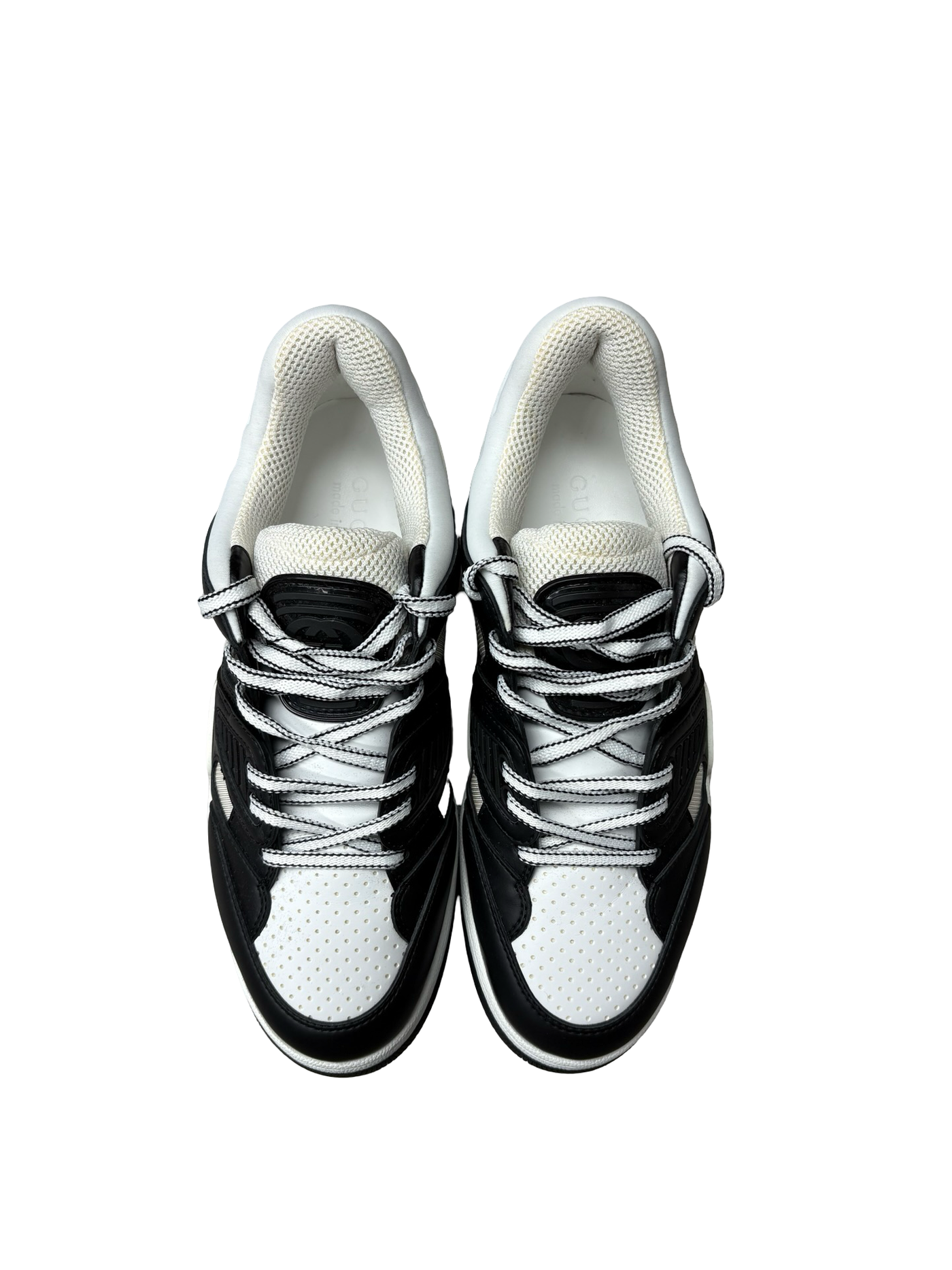 Gucci Basket Low-Top Sneakers Black/White