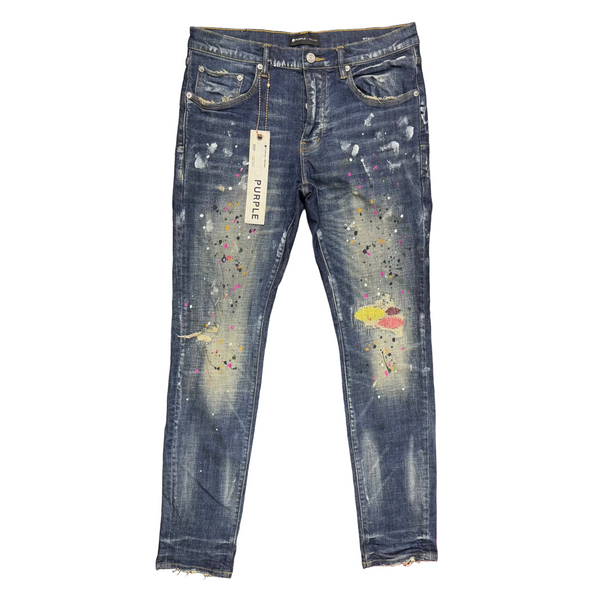 Purple Brand Repair Stitch Skinny Jeans Blue