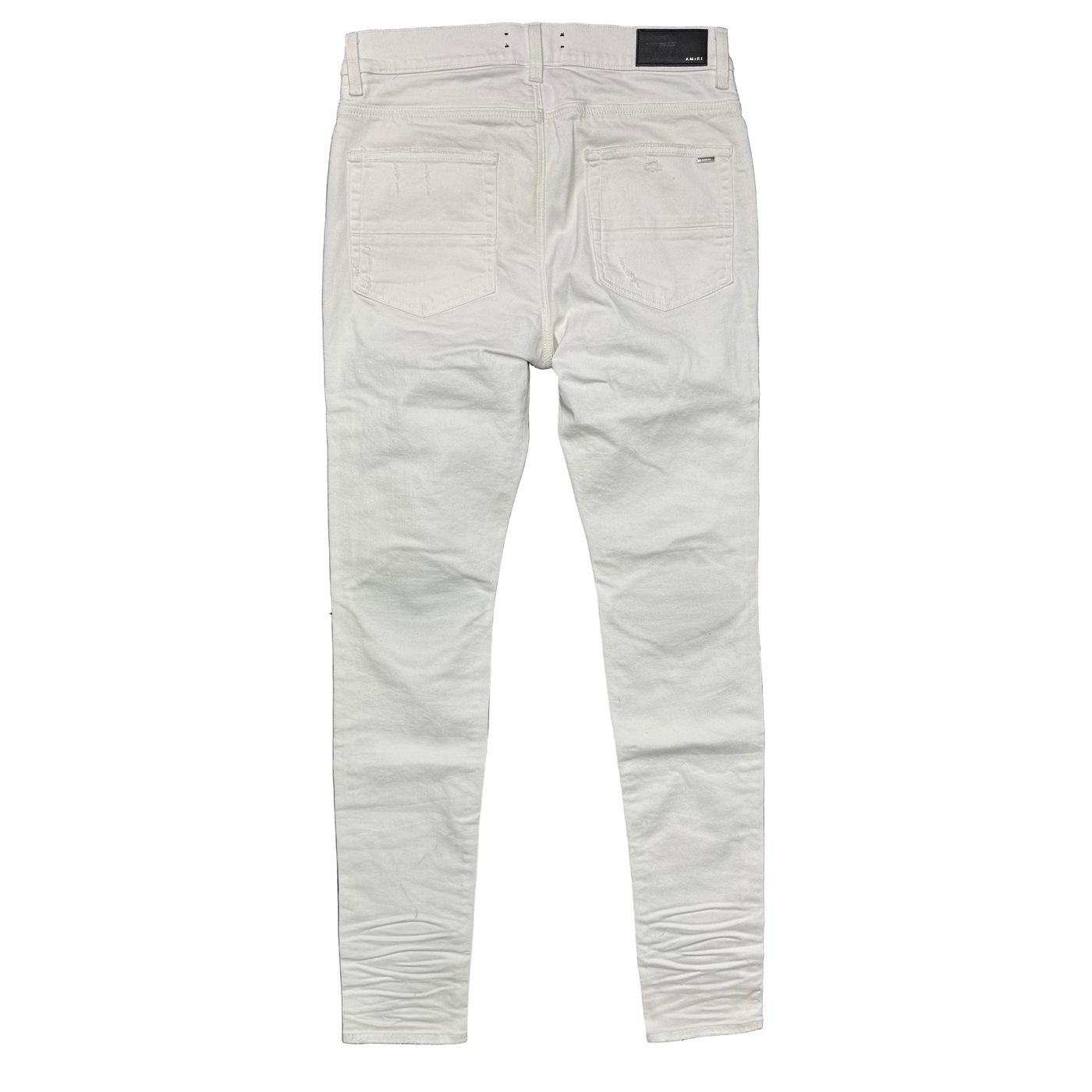Amiri MX1 Distressed Jeans White