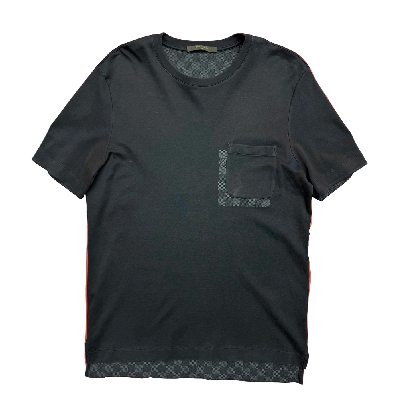 LV Half Damier Pocket T-Shirt Black