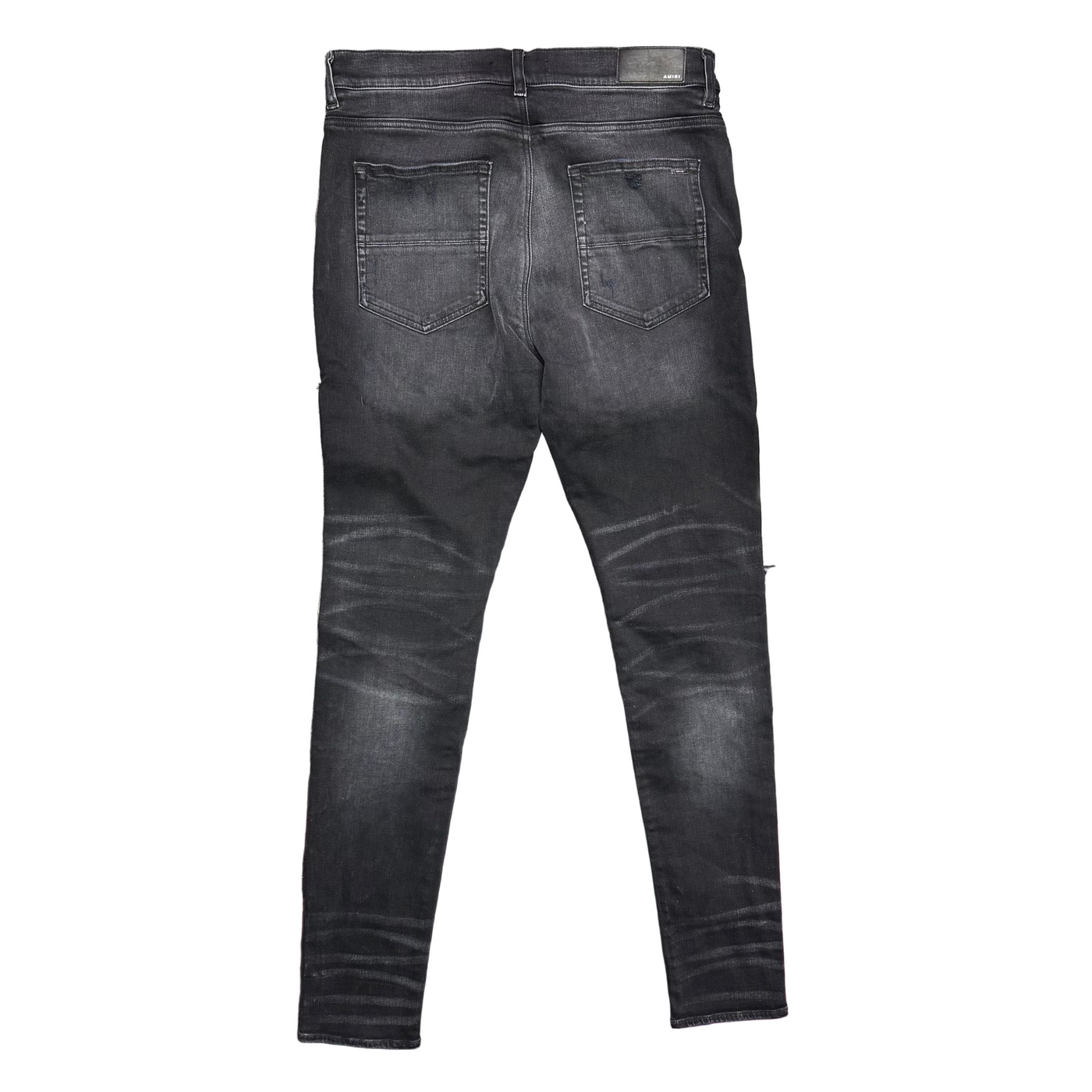 Amiri MX1 Cracked Paint Jeans Aged Black