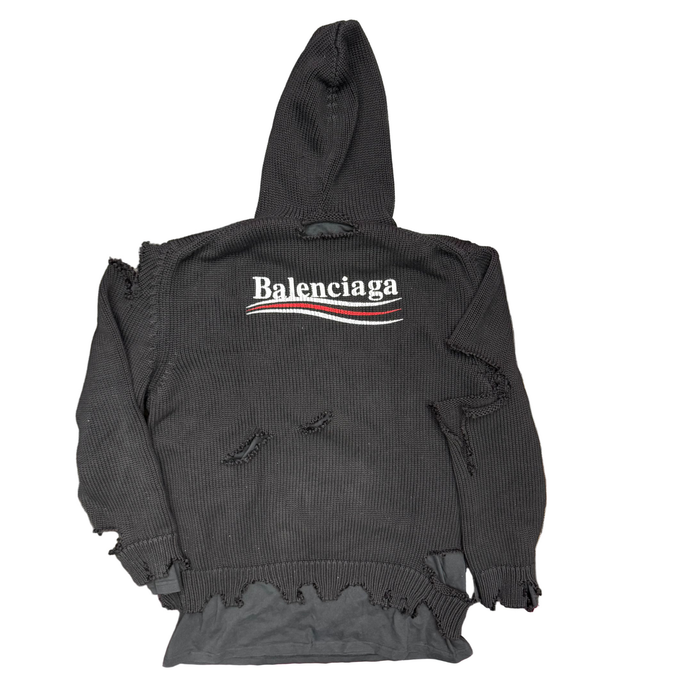 Balenciaga Political Campaign Large Fit Hoodie Black