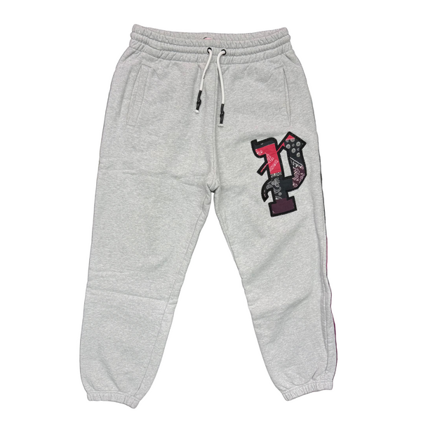 Palm Angels Brotherhood Bandana Sweatpants Light Gray