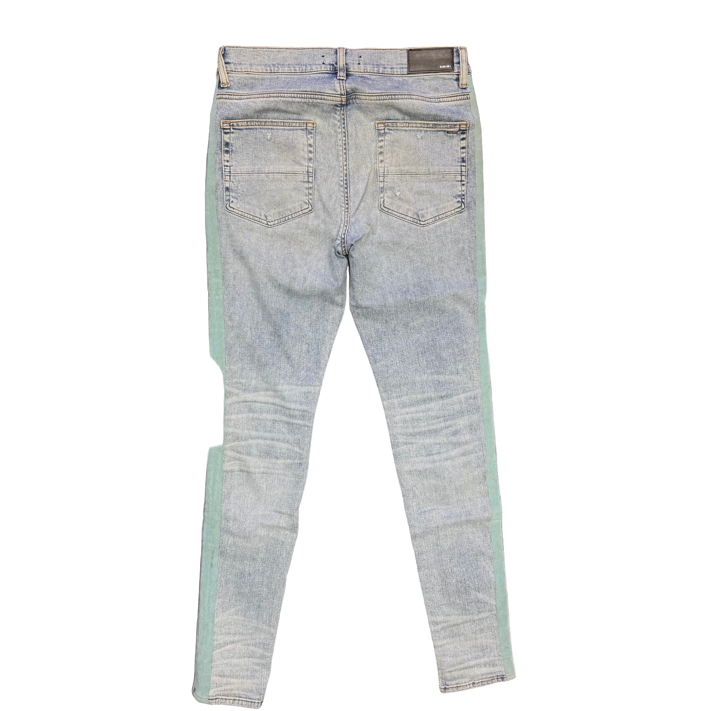 Amiri Side Stripe Distressed Jeans Indigo