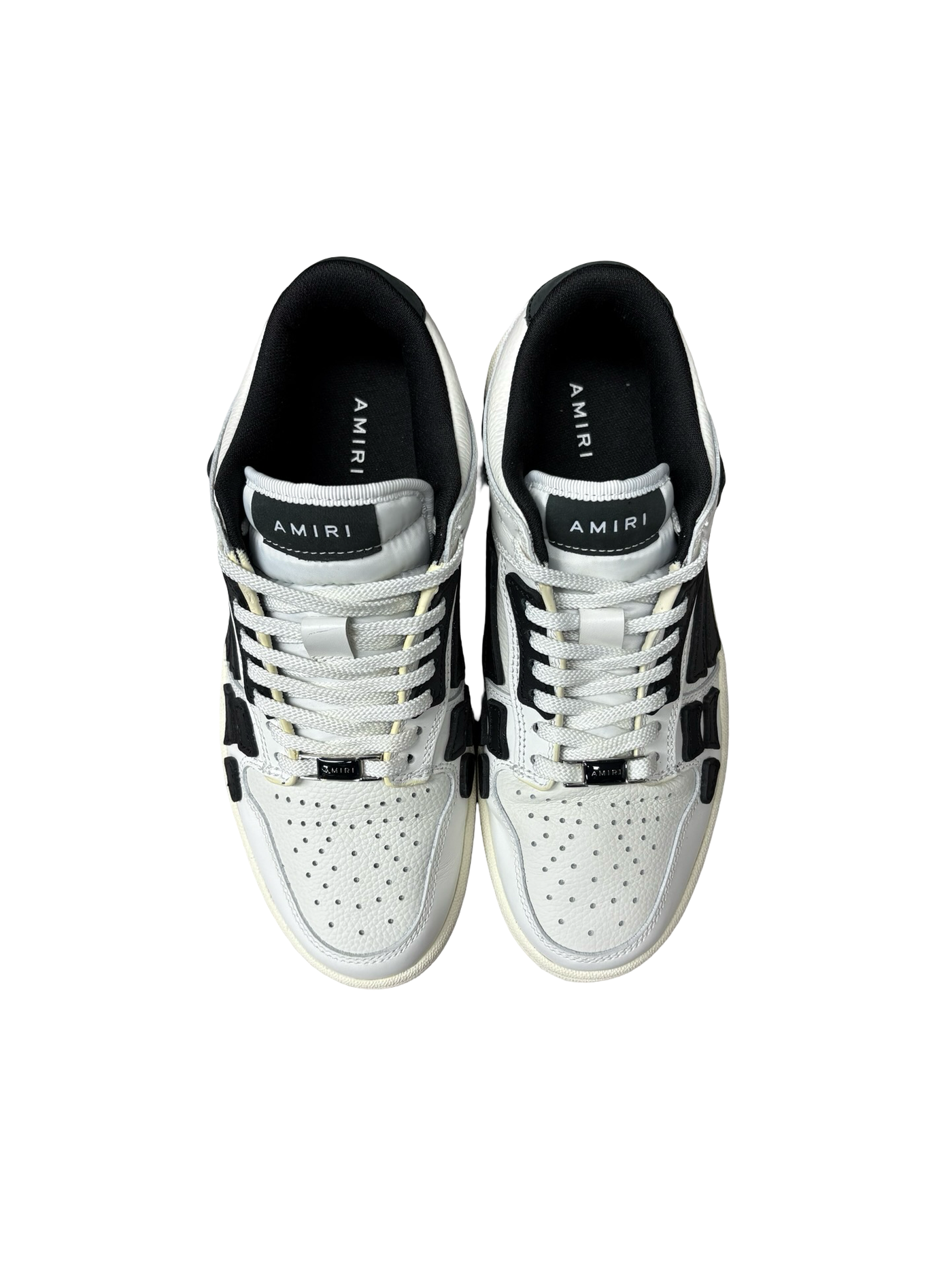 Amiri Skel Low-Top Leather Sneakers Black/White